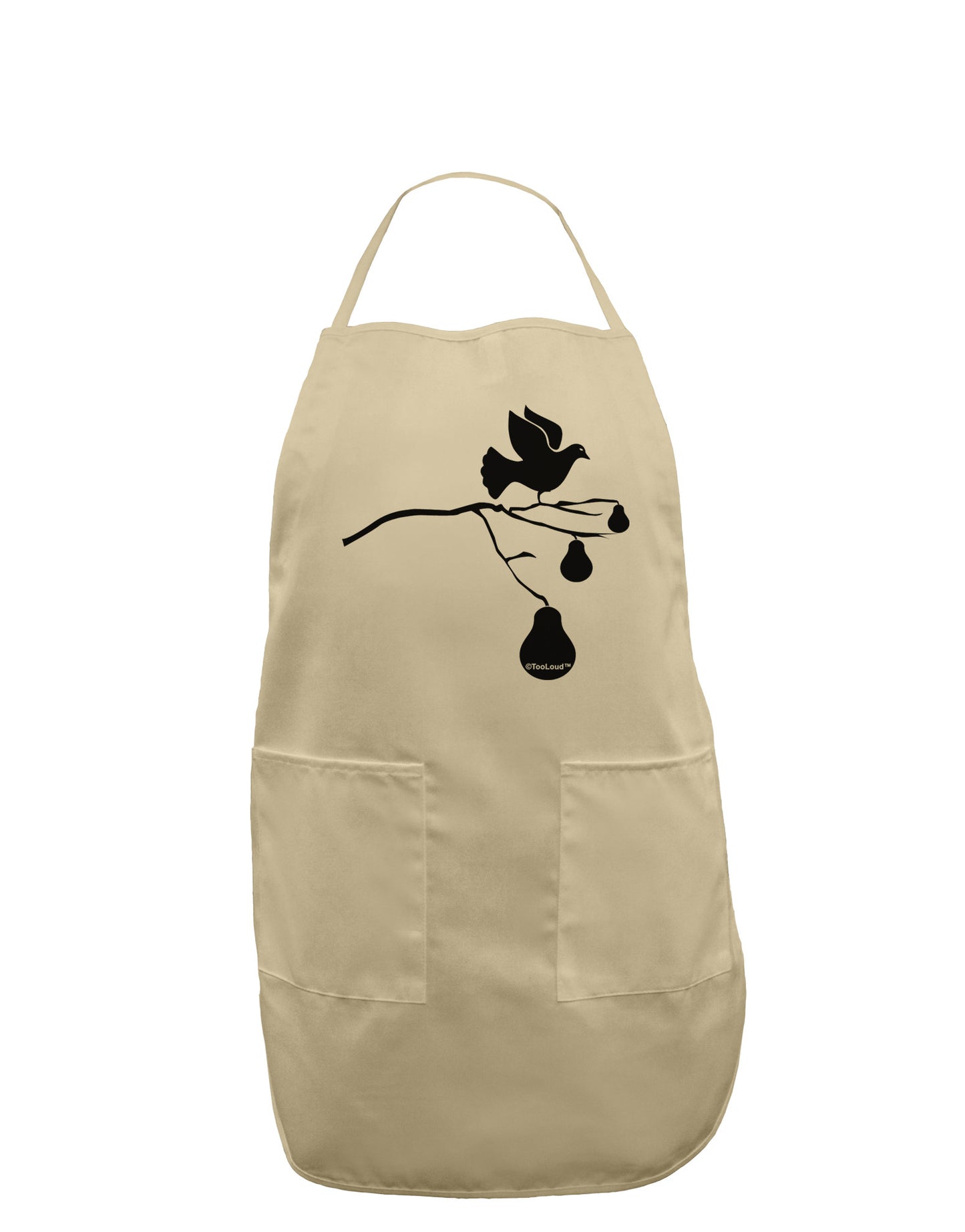 Partridge In A Pear Tree Adult Apron-Bib Apron-TooLoud-Stone-One-Size-Davson Sales