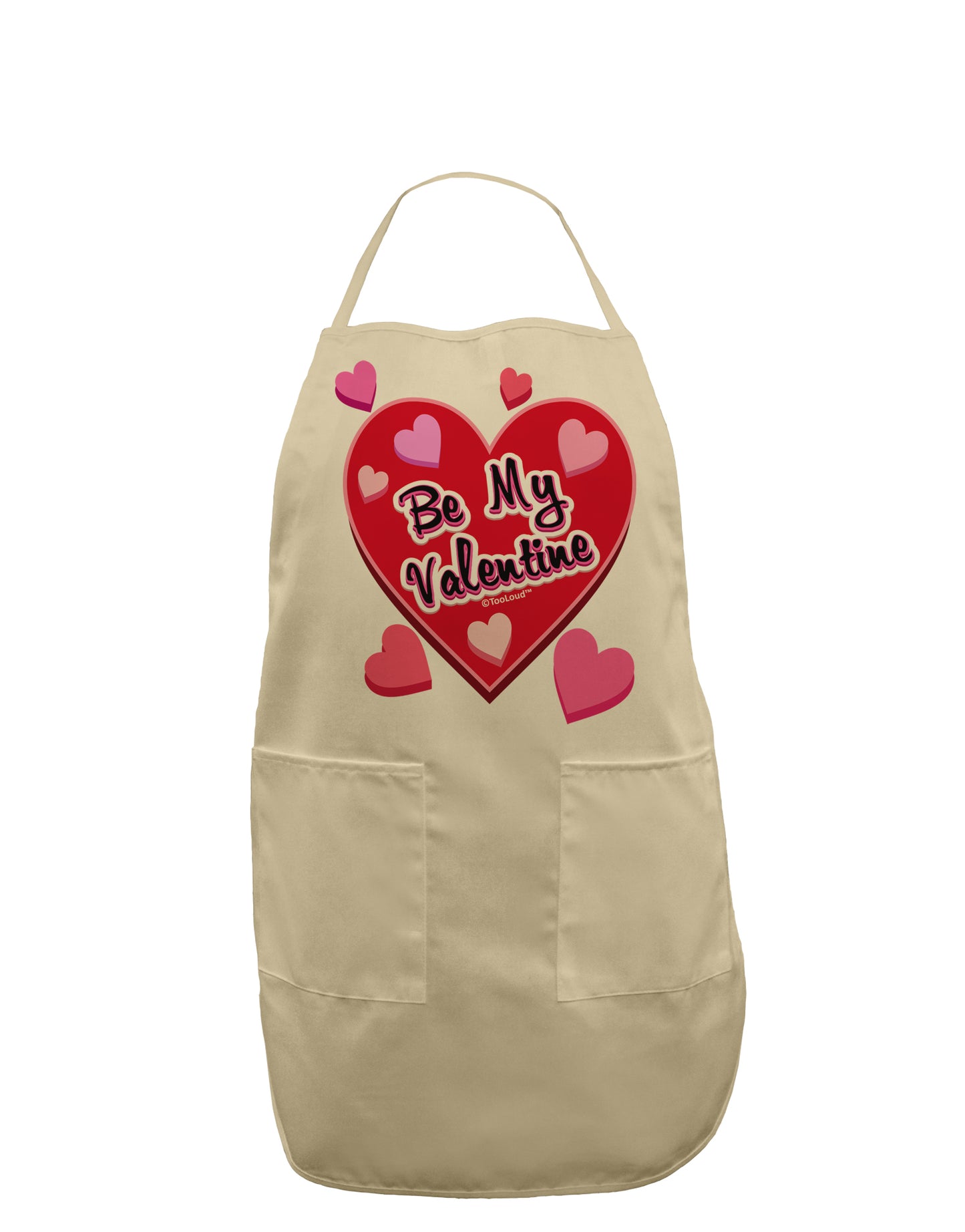 Be My Valentine Romantic Hearts Adult Apron-Bib Apron-TooLoud-Stone-One-Size-Davson Sales