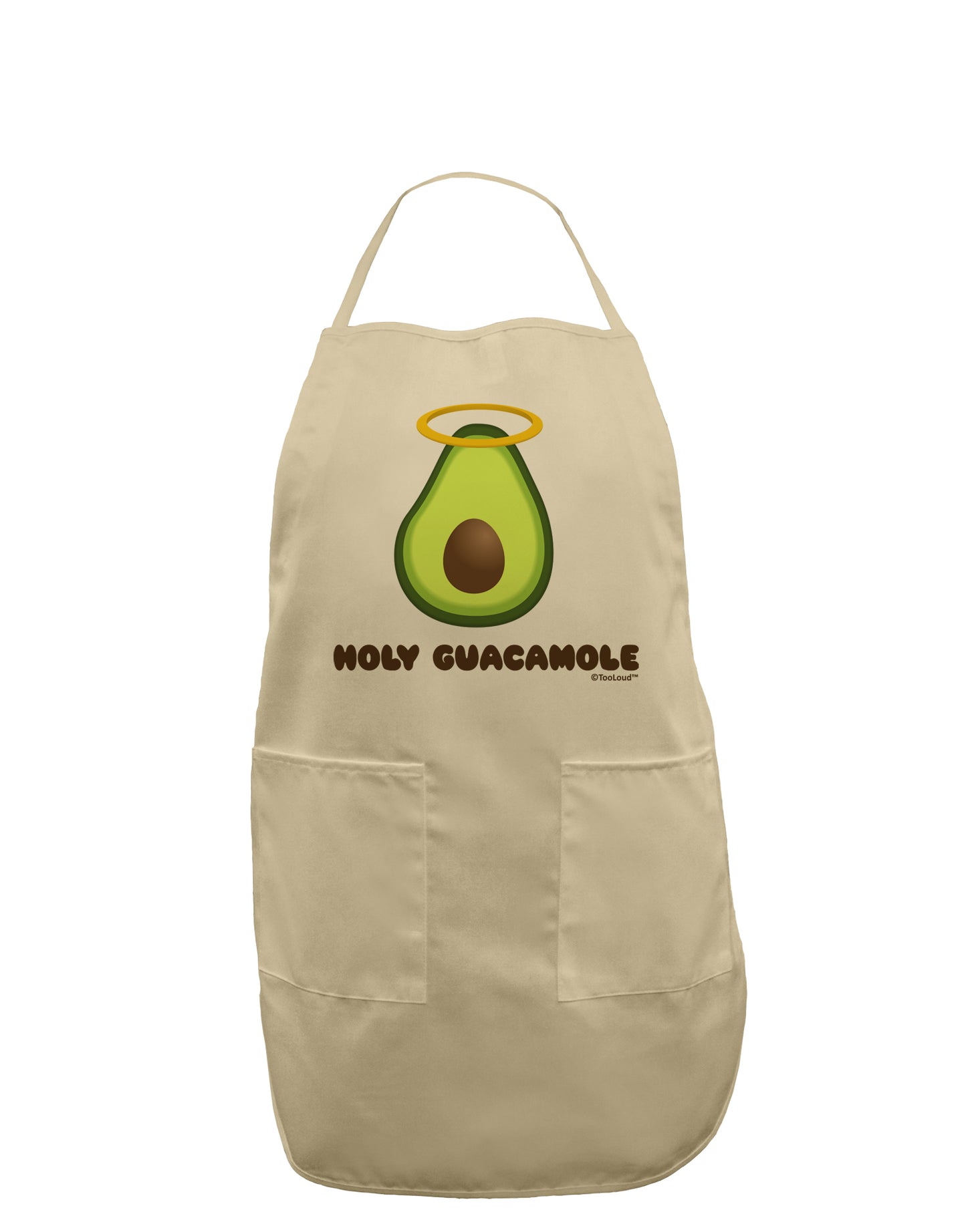 Holy Guacamole Design Adult Apron by TooLoud-Bib Apron-TooLoud-Stone-One-Size-Davson Sales