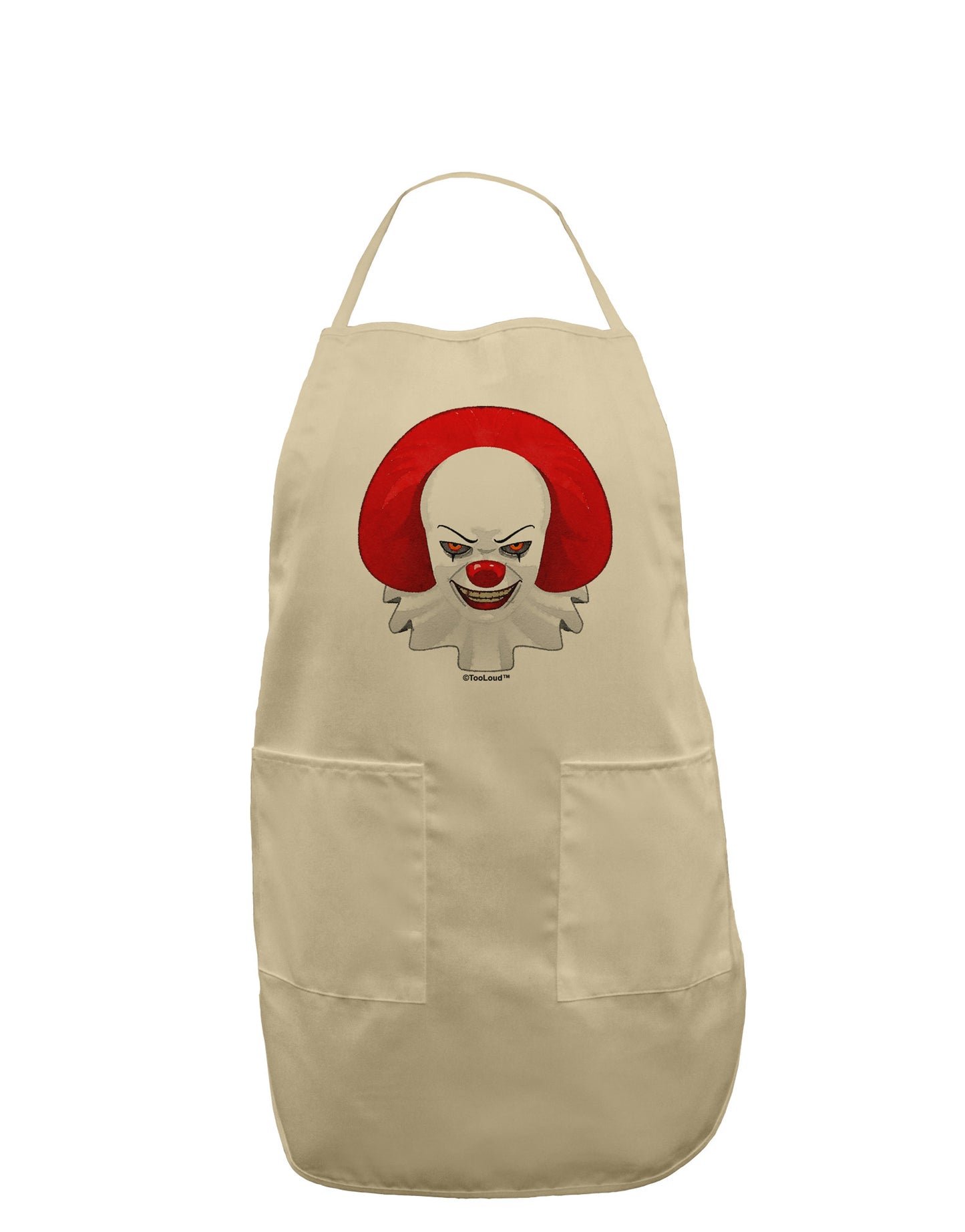 Scary Clown Watercolor Adult Apron-Bib Apron-TooLoud-Stone-One-Size-Davson Sales