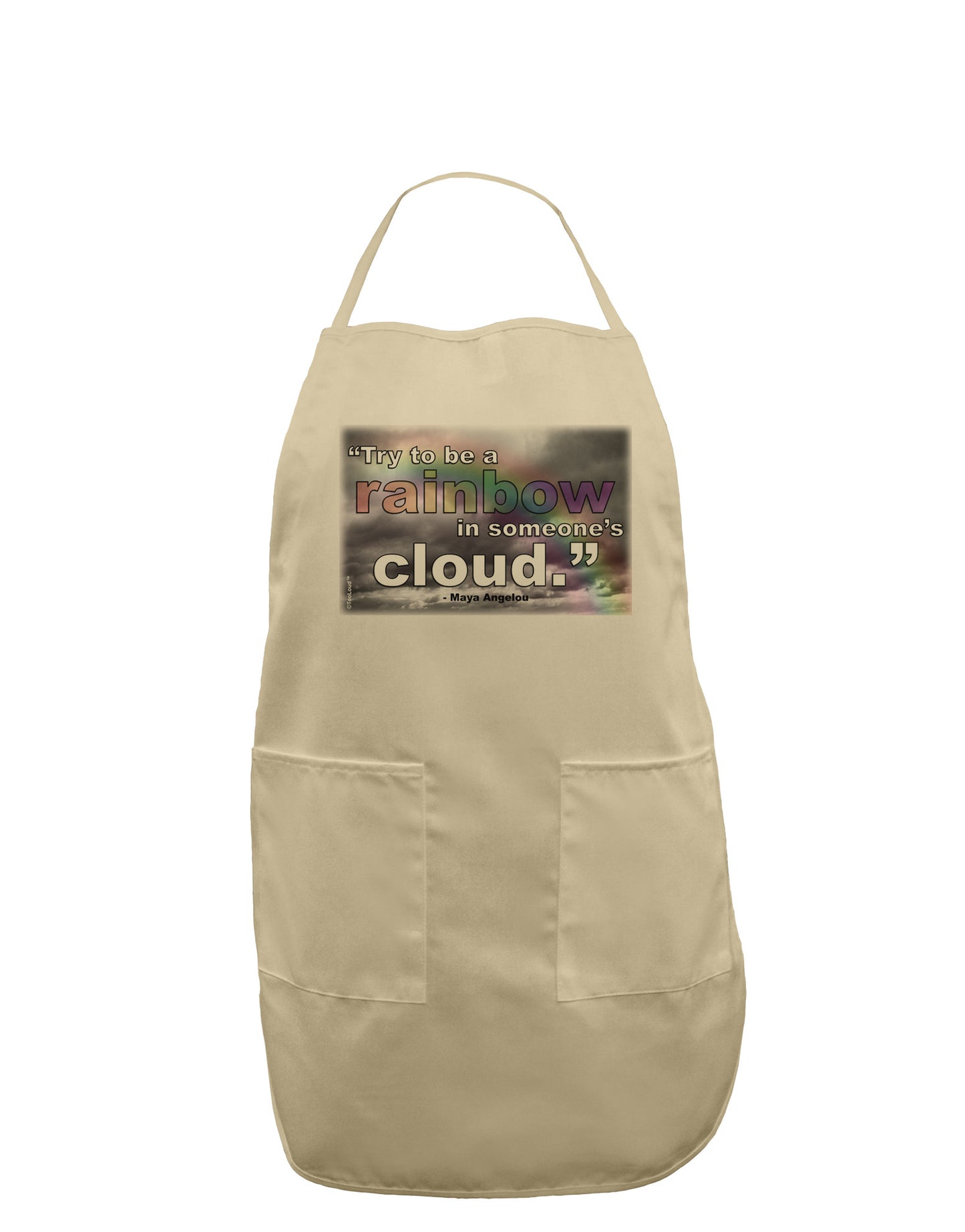 Rainbow in Cloud M Angelou Adult Apron by TooLoud-Bib Apron-TooLoud-Stone-One-Size-Davson Sales