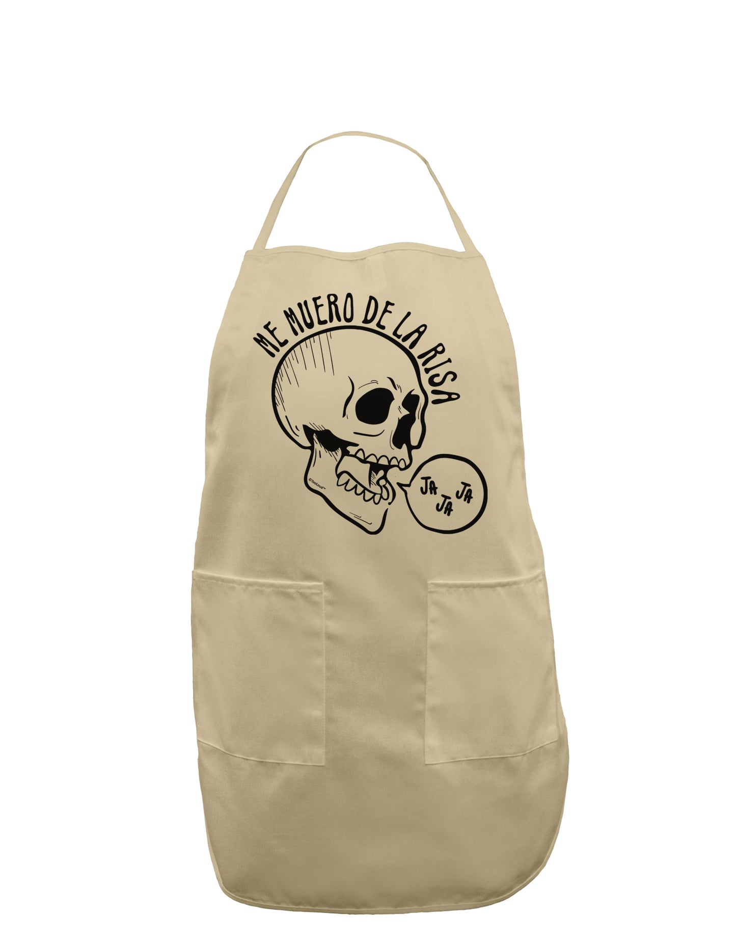 Me Muero De La Risa Skull Adult Apron-Bib Apron-TooLoud-Stone-One-Size-Davson Sales