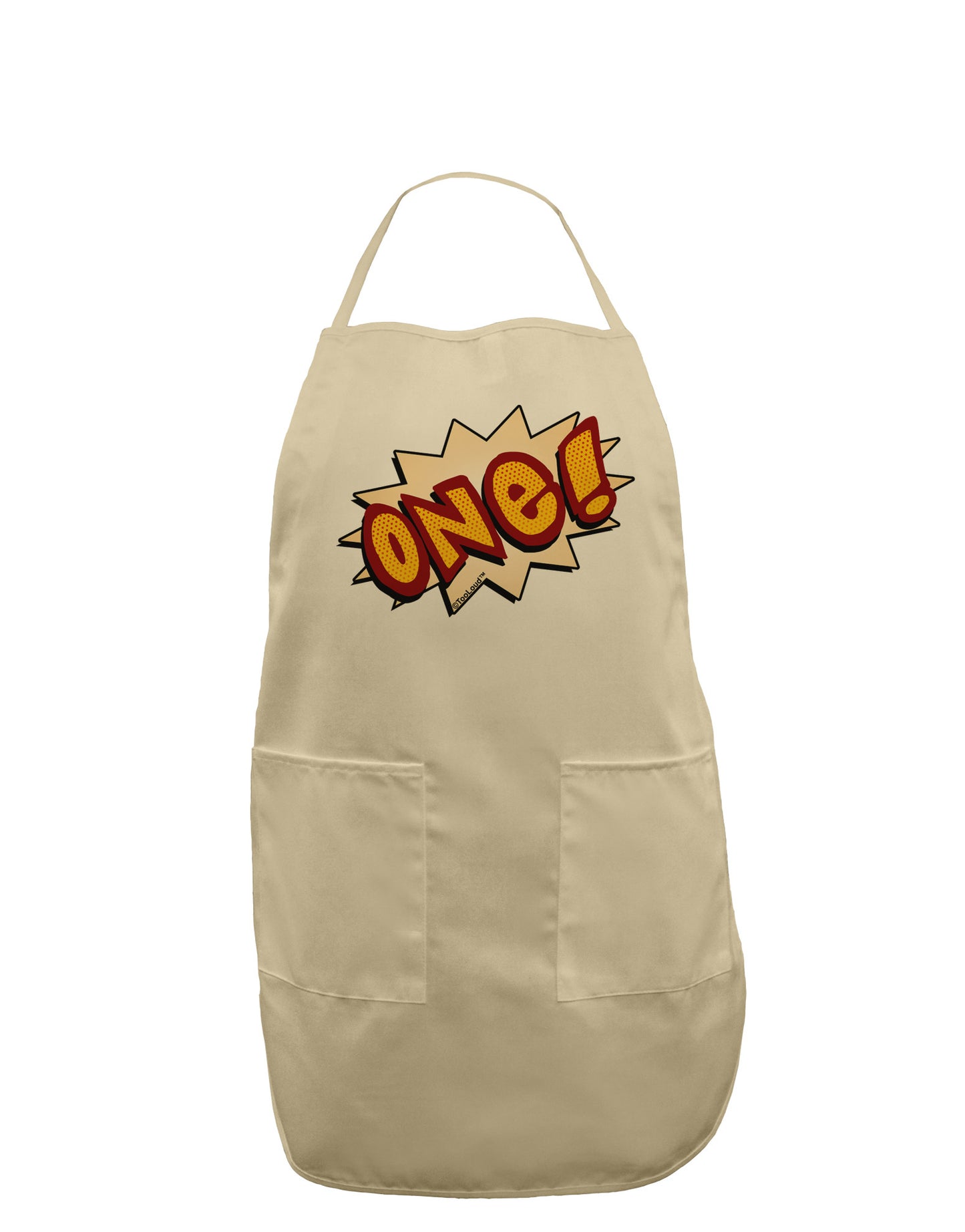 Onomatopoeia One Birthday Adult Apron-Bib Apron-TooLoud-Stone-One-Size-Davson Sales