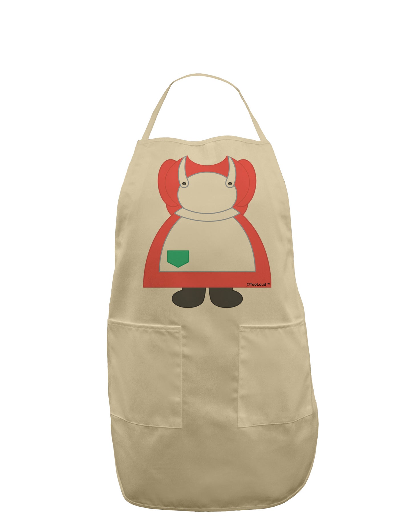 Mrs Santa Claus Character Body Christmas Adult Apron-Bib Apron-TooLoud-Stone-One-Size-Davson Sales
