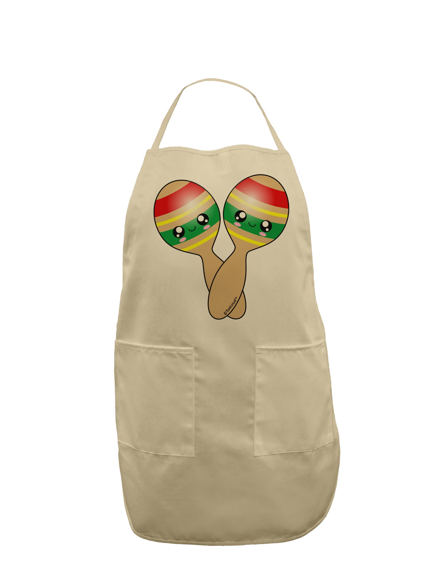 Cute Maracas Design Adult Apron by TooLoud-Bib Apron-TooLoud-Stone-One-Size-Davson Sales