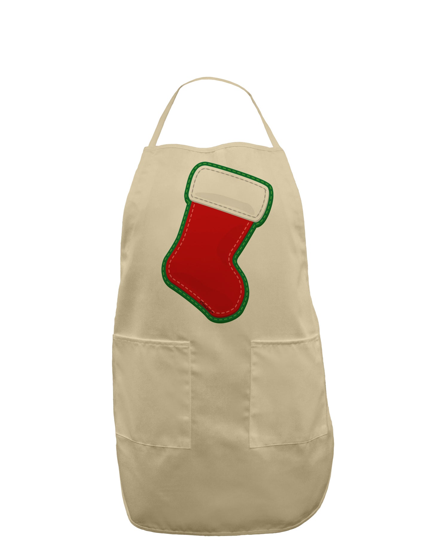 Cute Faux Applique Christmas Stocking Adult Apron-Bib Apron-TooLoud-Stone-One-Size-Davson Sales