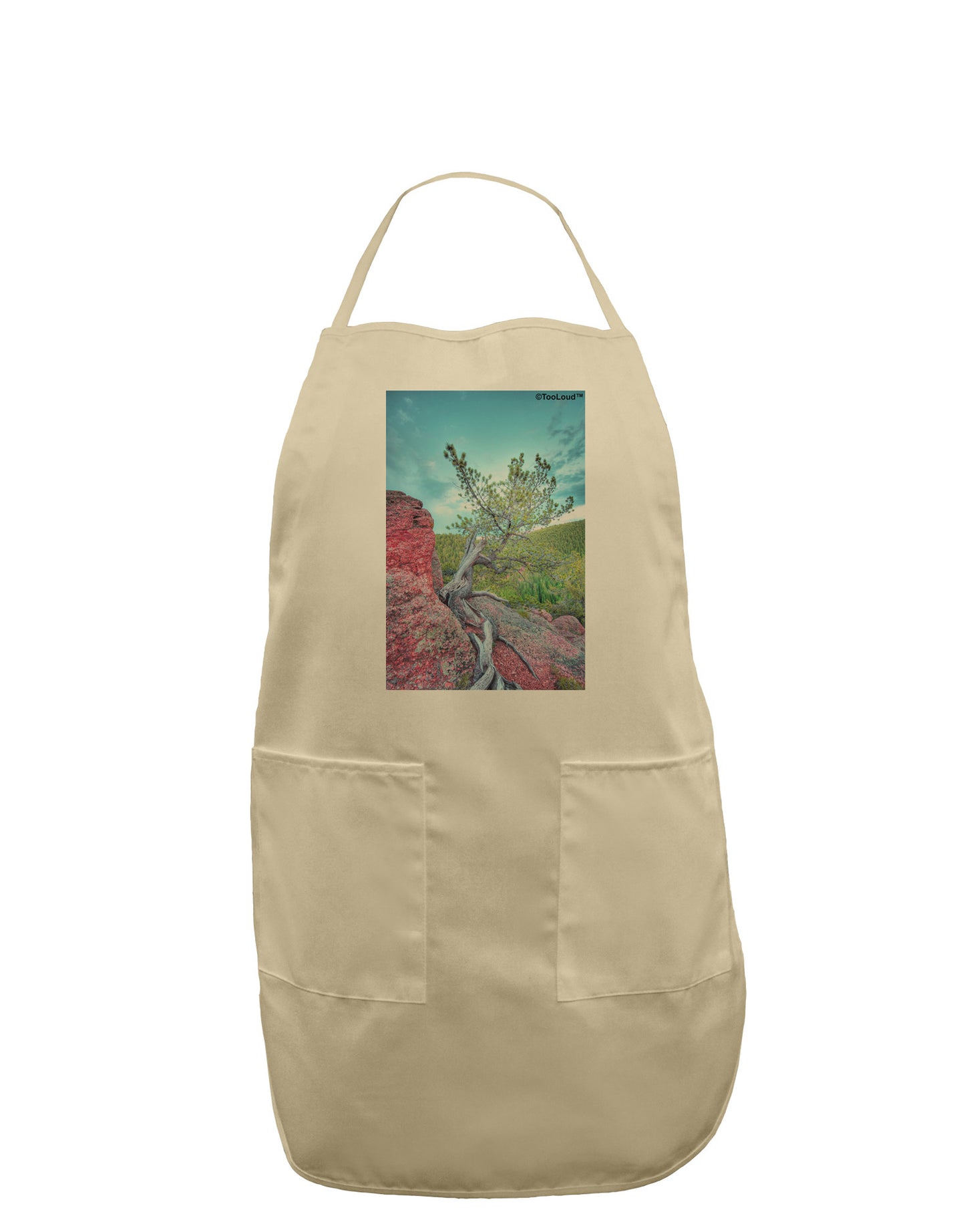 CO Cliffside Tree Adult Apron-Bib Apron-TooLoud-Stone-One-Size-Davson Sales