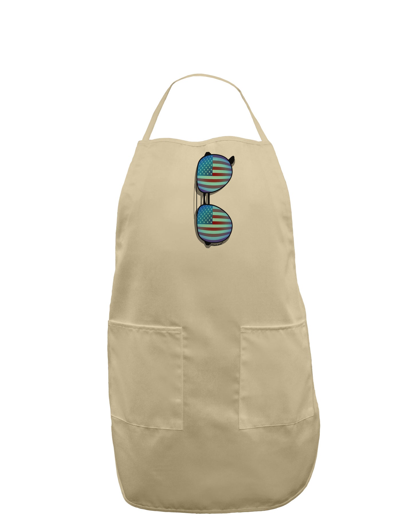 Blue American Flag Aviator Sunglasses Adult Apron-Bib Apron-TooLoud-Stone-One-Size-Davson Sales