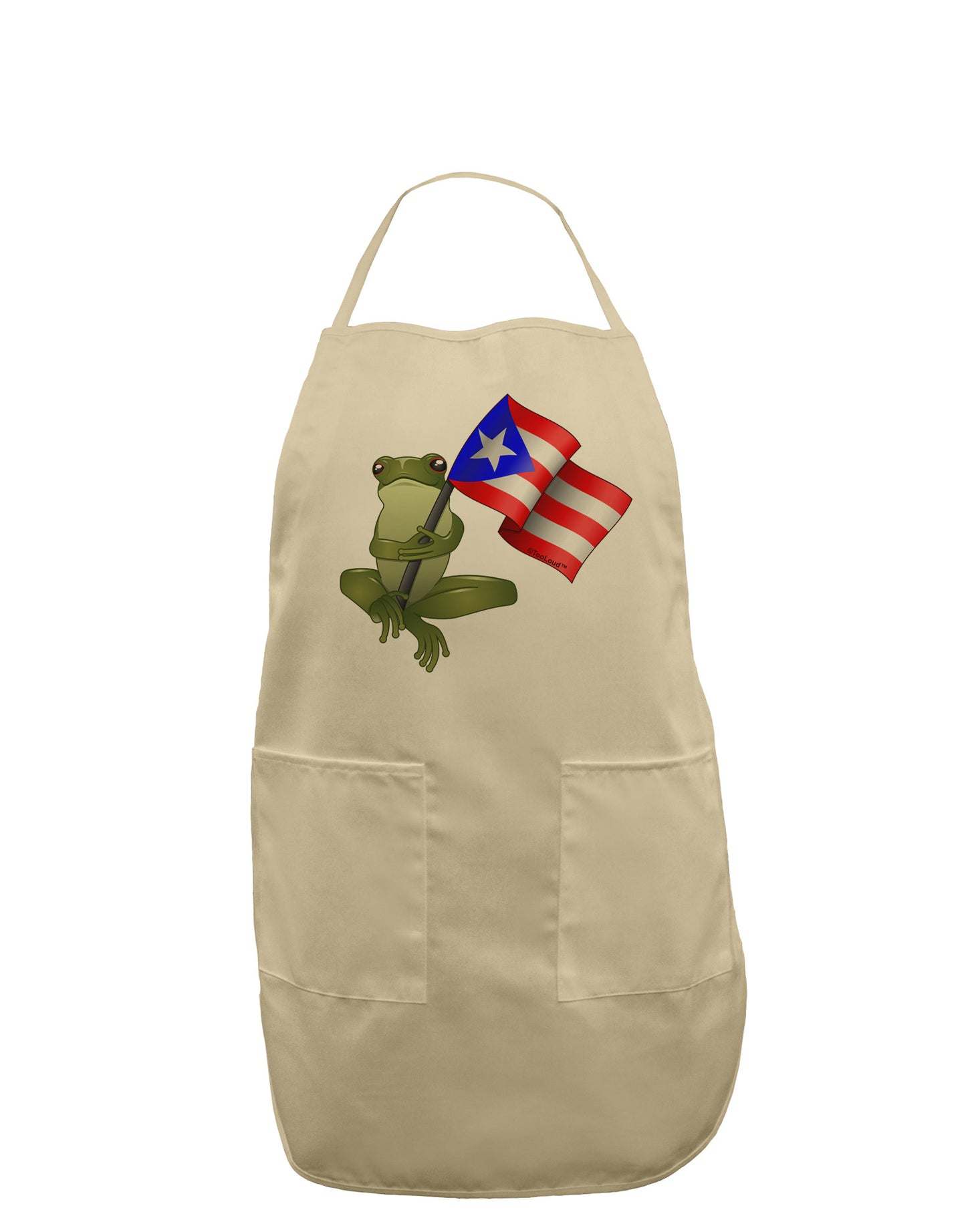 Coqui Holding Flag Adult Apron-Bib Apron-TooLoud-Stone-One-Size-Davson Sales