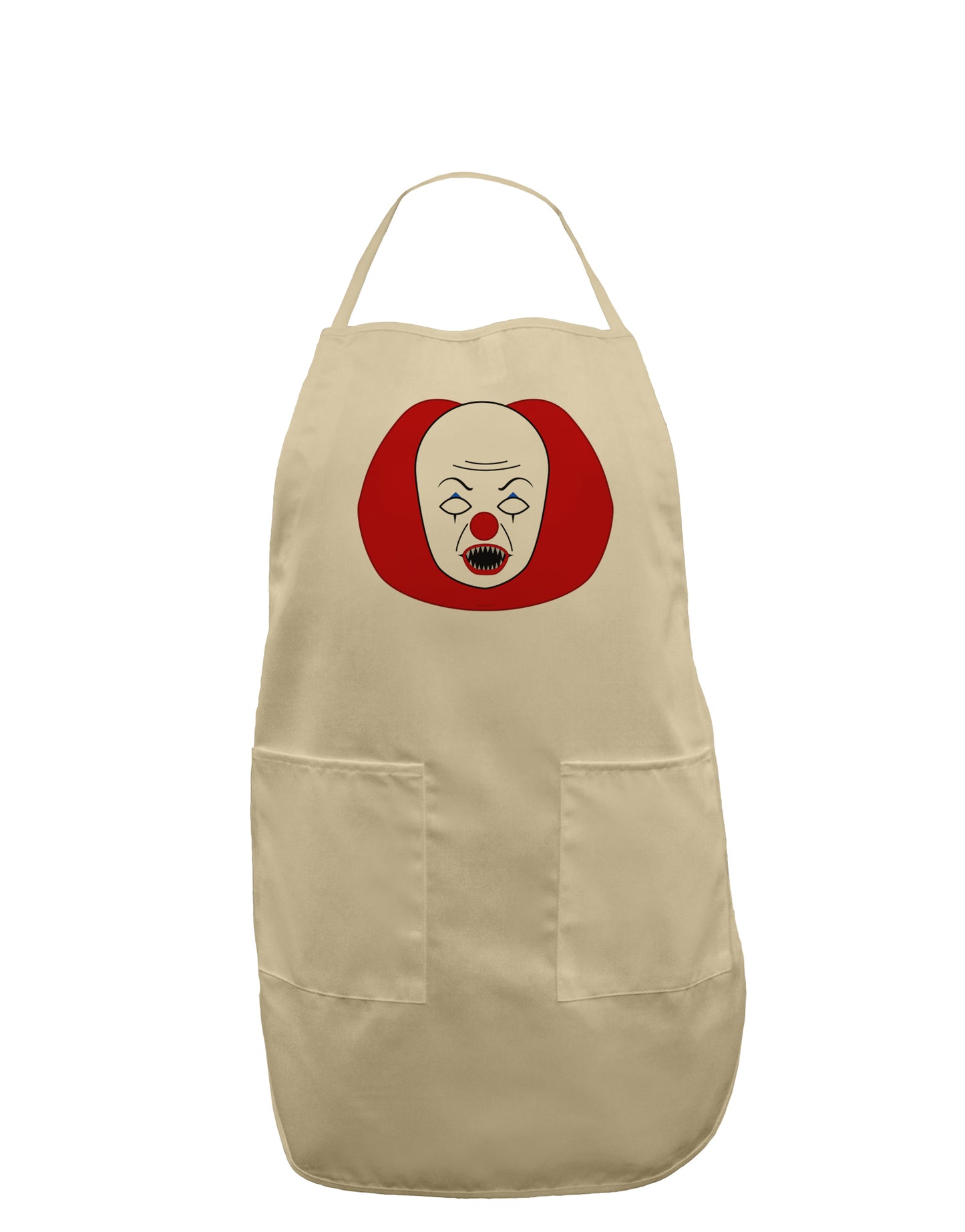 Scary Face Clown - Halloween Adult Apron-Bib Apron-TooLoud-Stone-One-Size-Davson Sales