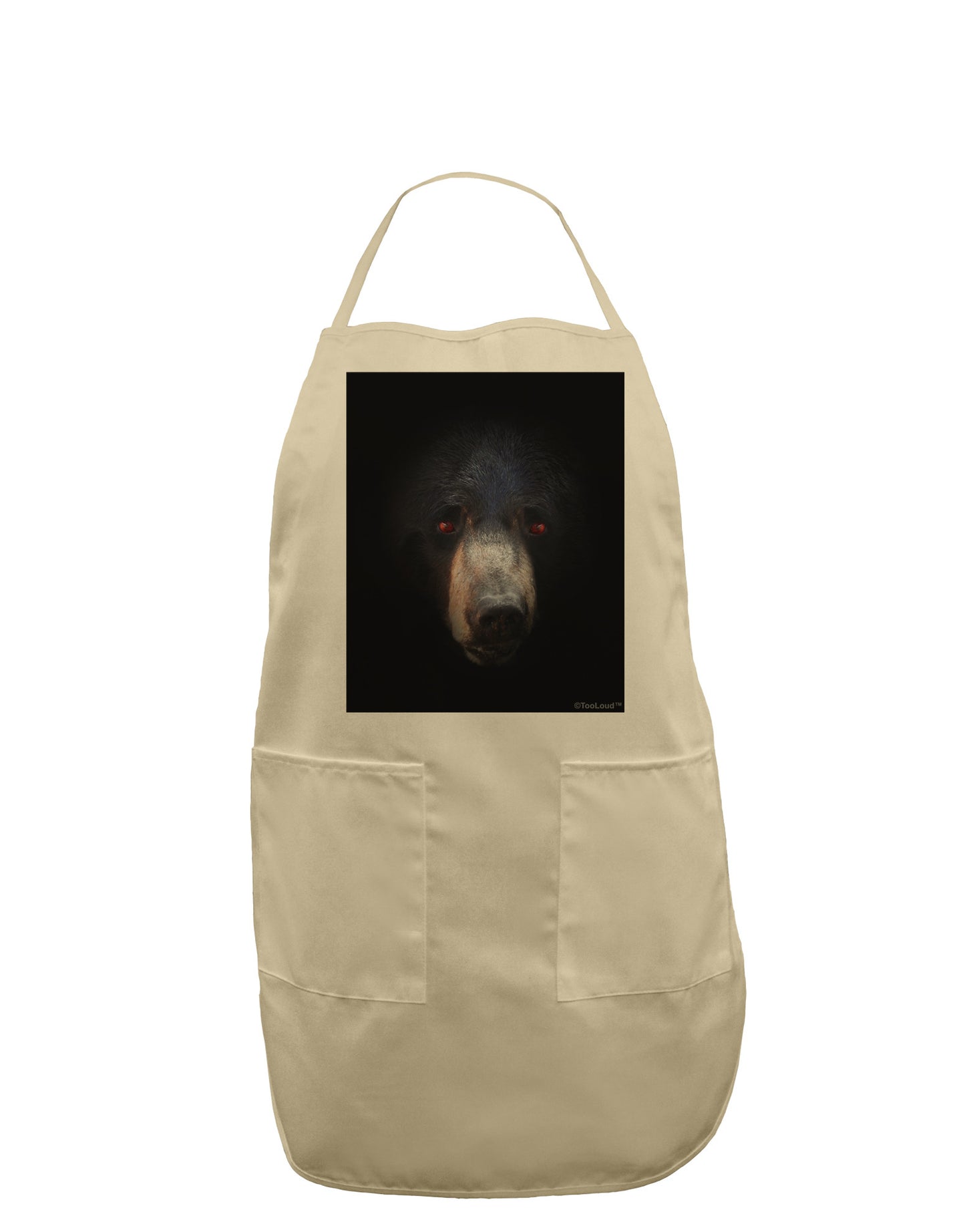 Scary Black Bear Adult Apron-Bib Apron-TooLoud-Stone-One-Size-Davson Sales