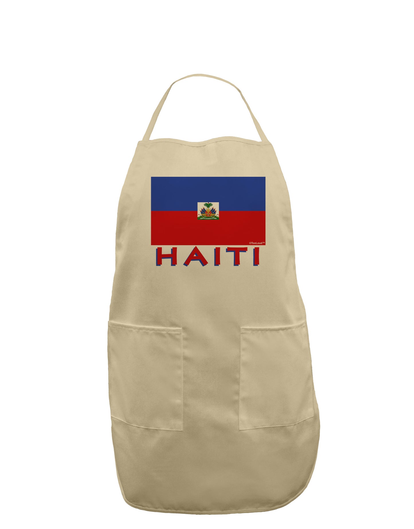 Haiti Flag Adult Apron-Bib Apron-TooLoud-Stone-One-Size-Davson Sales