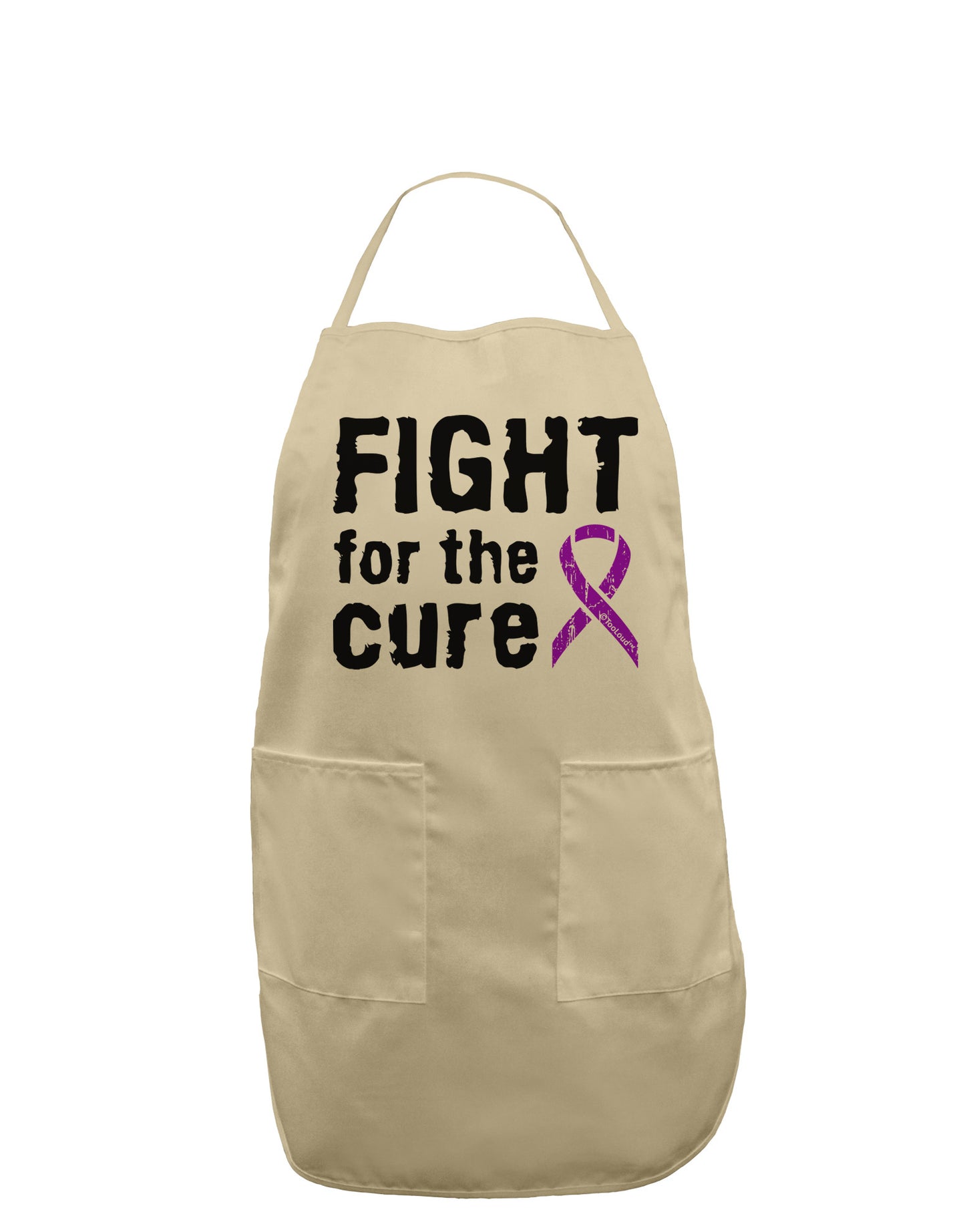 Fight for the Cure - Purple Ribbon Epilepsy Adult Apron-Bib Apron-TooLoud-Stone-One-Size-Davson Sales