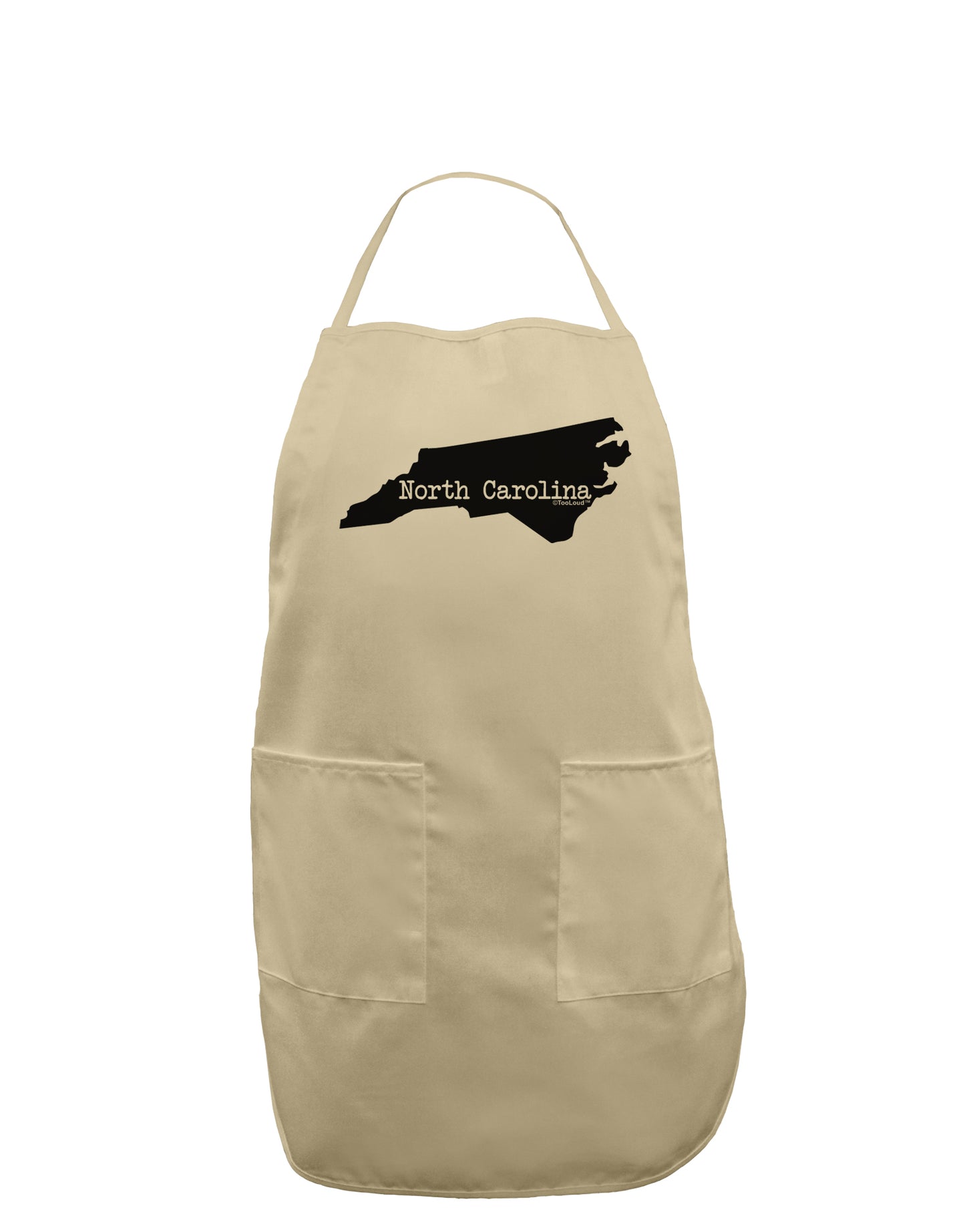 North Carolina - United States Shape Adult Apron by TooLoud-Bib Apron-TooLoud-Stone-One-Size-Davson Sales