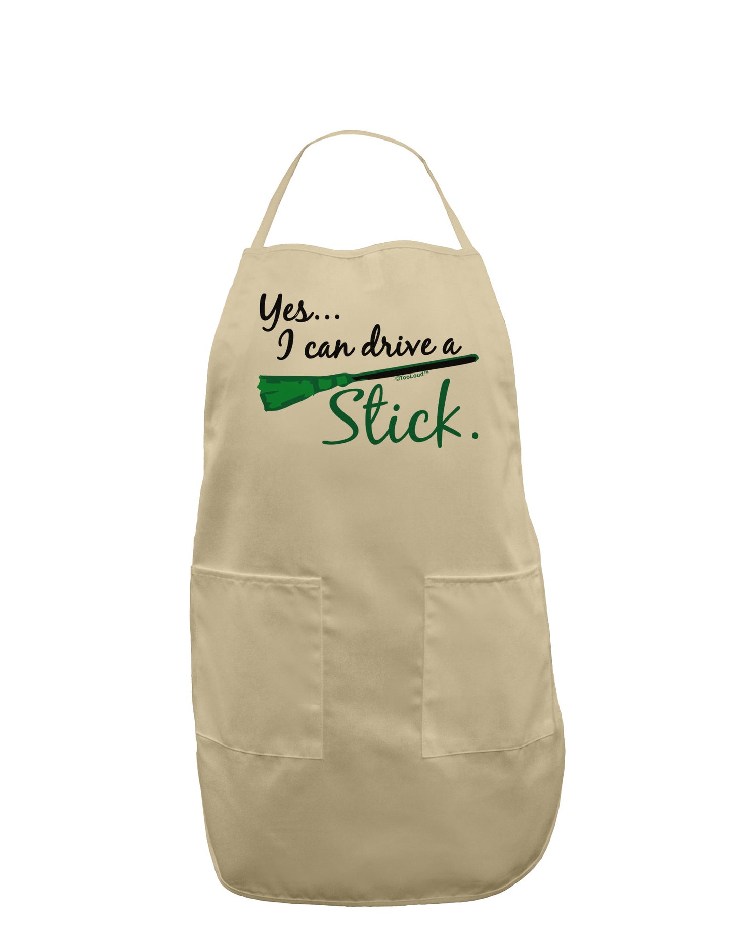 Drive Stick Green Adult Apron-Bib Apron-TooLoud-Stone-One-Size-Davson Sales