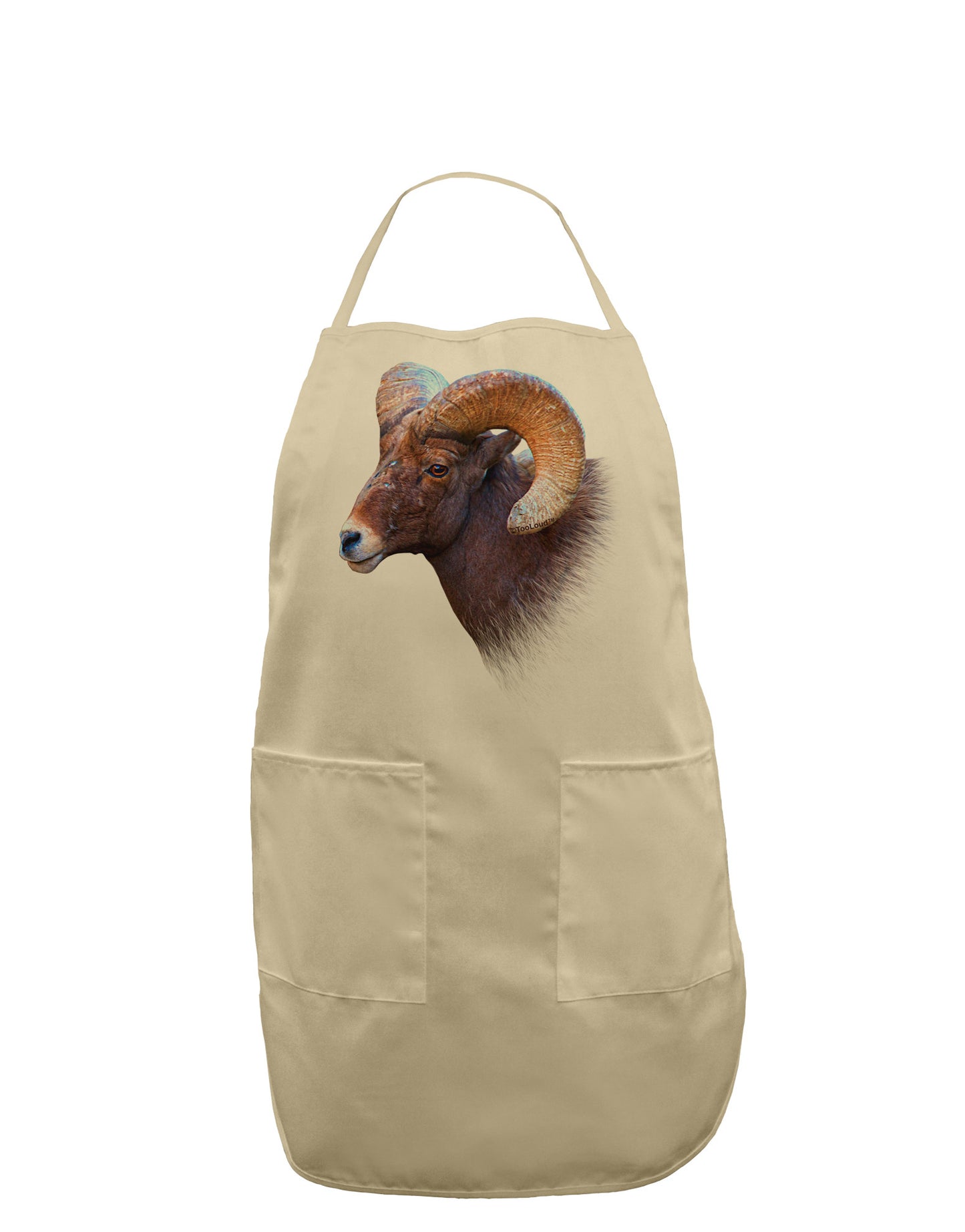 Majestic Bighorn Ram Adult Apron-Bib Apron-TooLoud-Stone-One-Size-Davson Sales