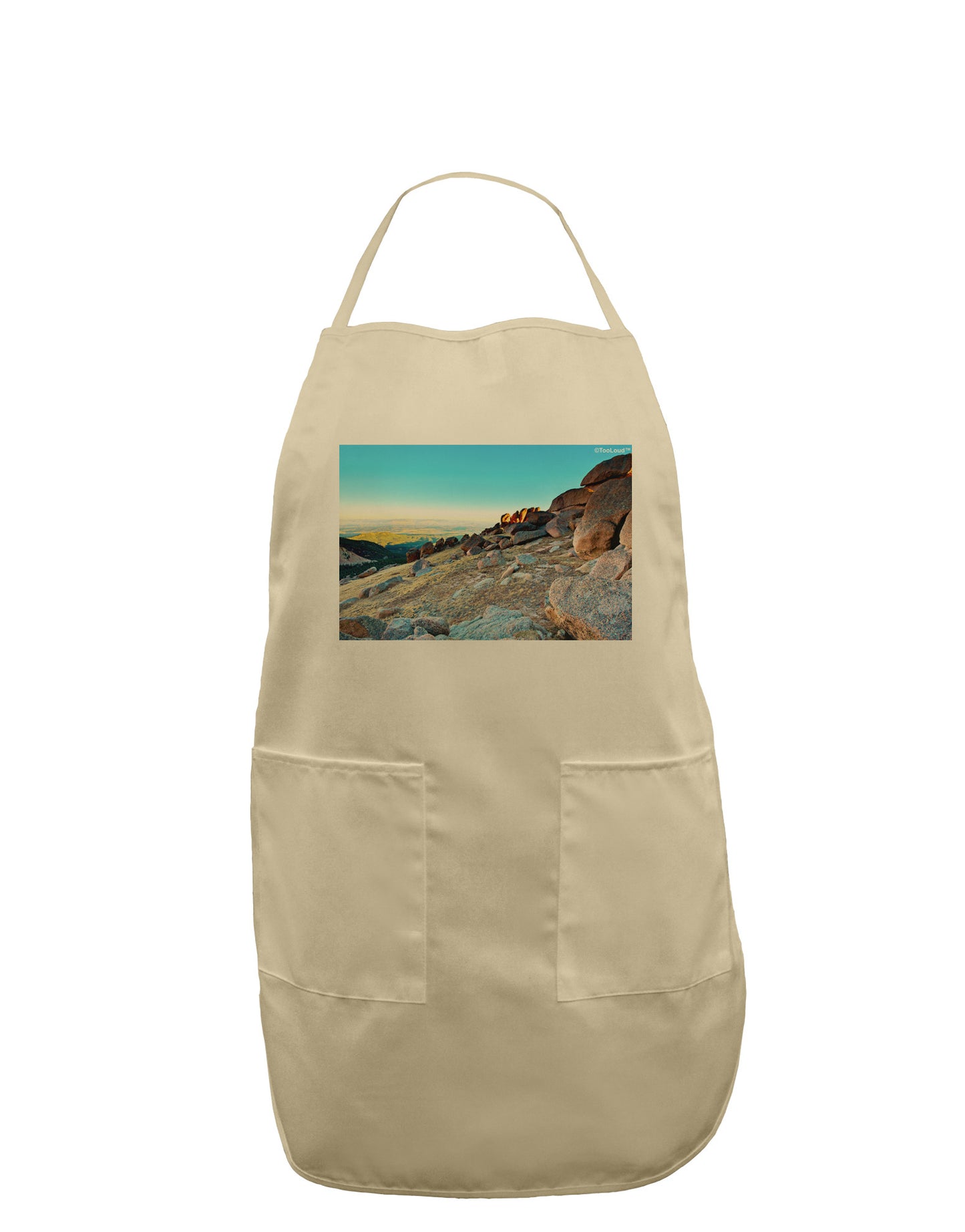 CO Rockies View Adult Apron-Bib Apron-TooLoud-Stone-One-Size-Davson Sales
