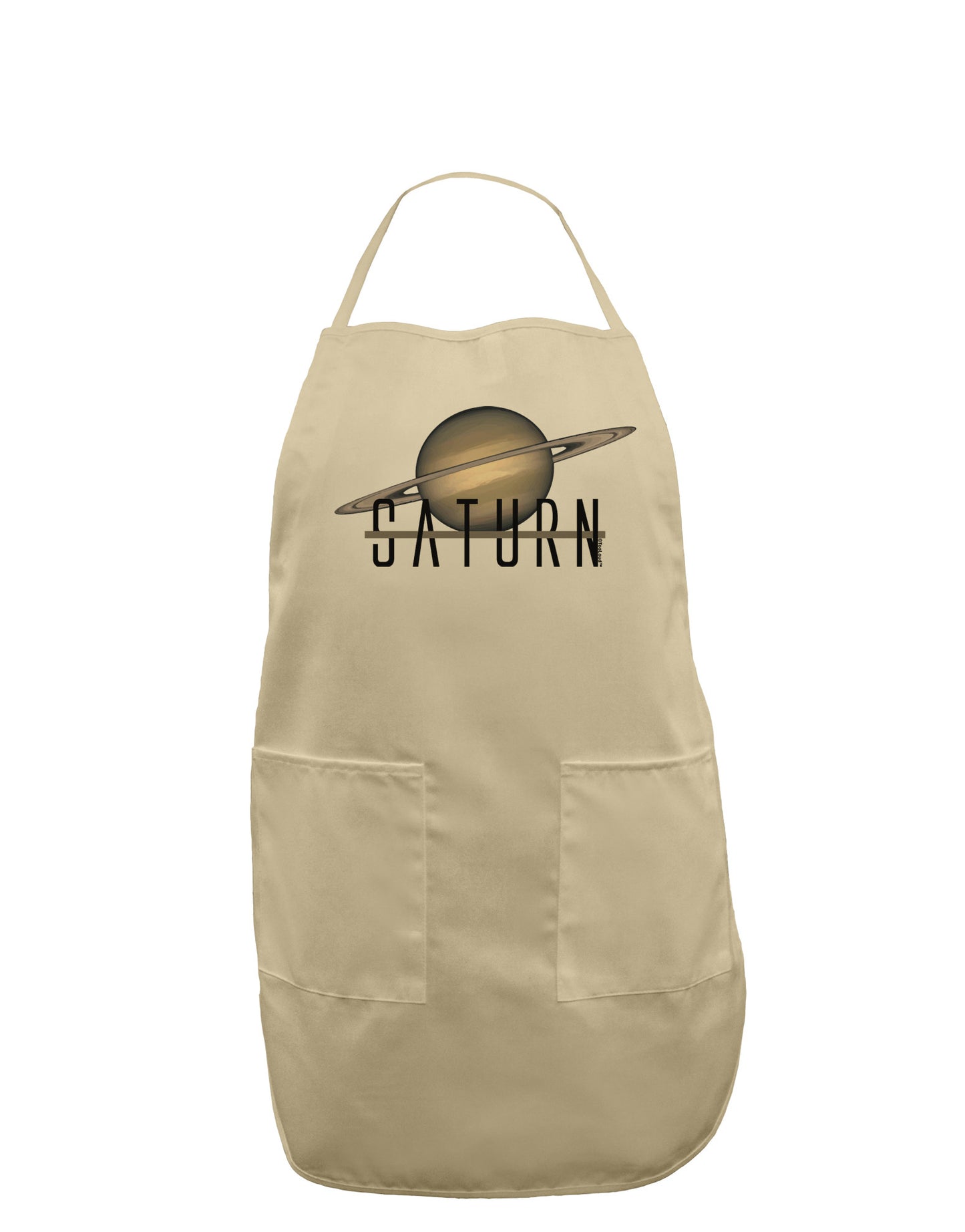 Planet Saturn Text Adult Apron-Bib Apron-TooLoud-Stone-One-Size-Davson Sales