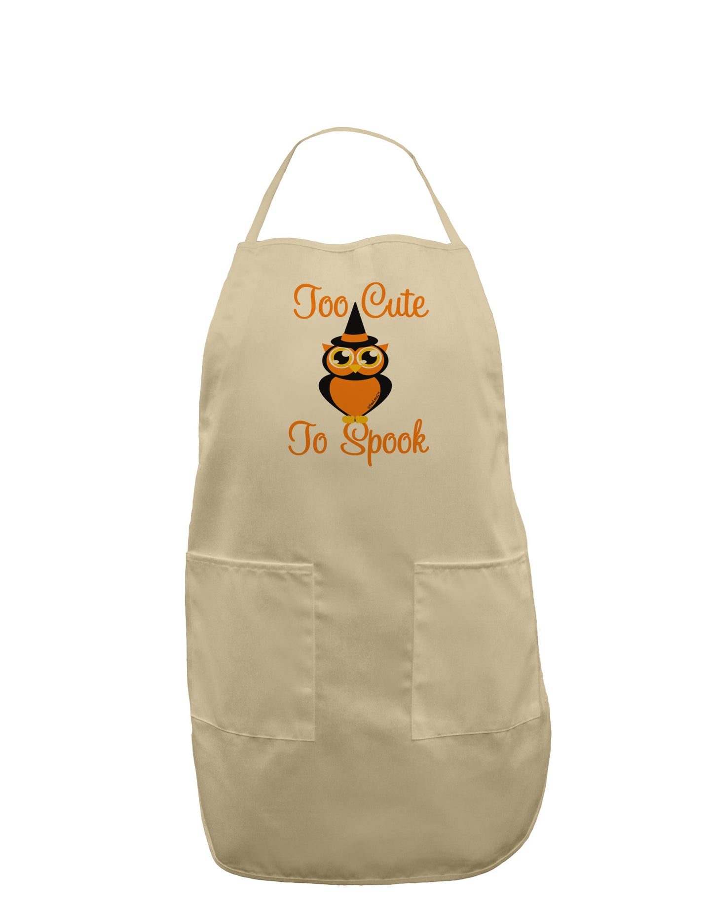 Owl Too Cute Orange Adult Apron-Bib Apron-TooLoud-Stone-One-Size-Davson Sales