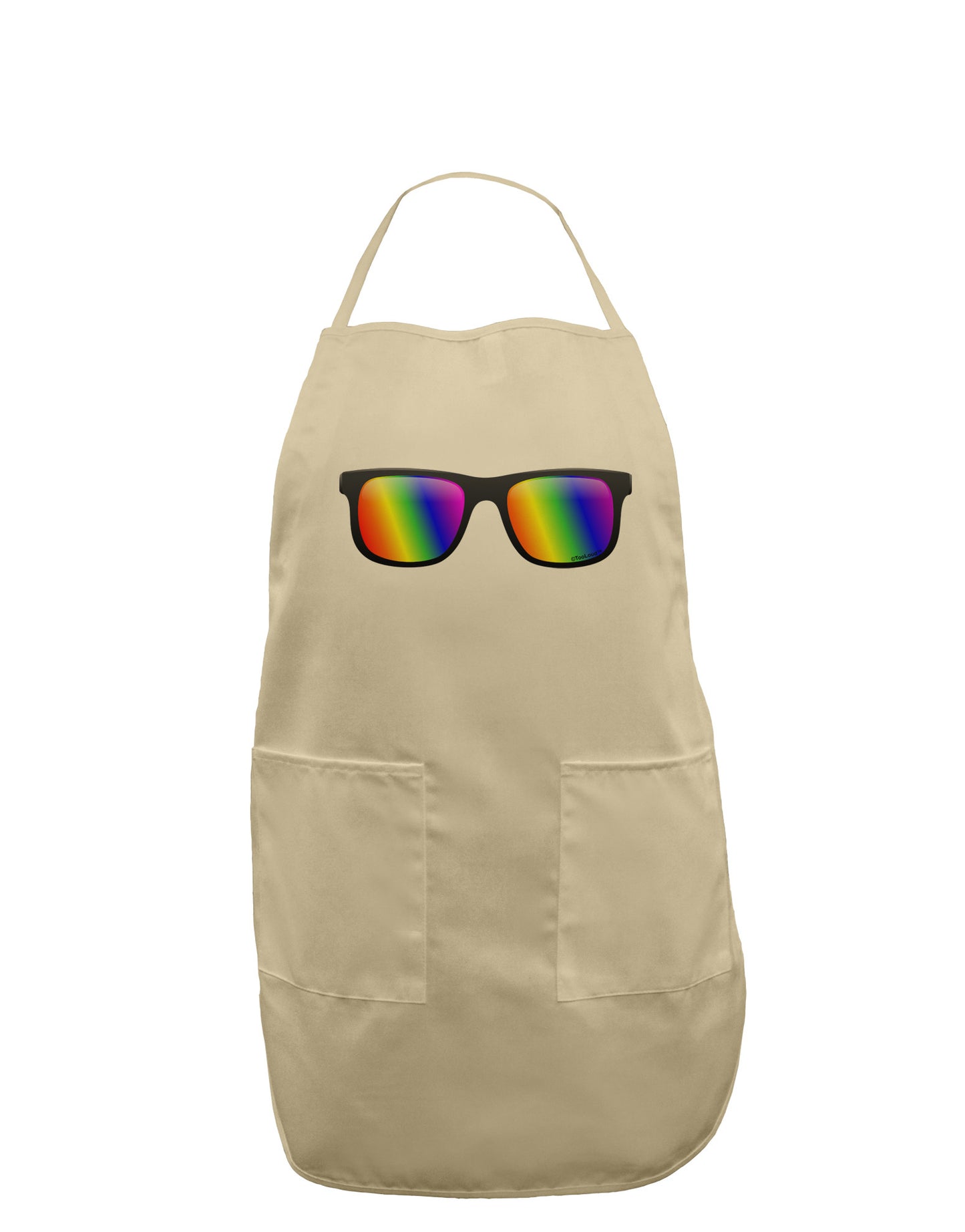 Pride Rainbow Lenses Adult Apron by TooLoud-Bib Apron-TooLoud-Stone-One-Size-Davson Sales