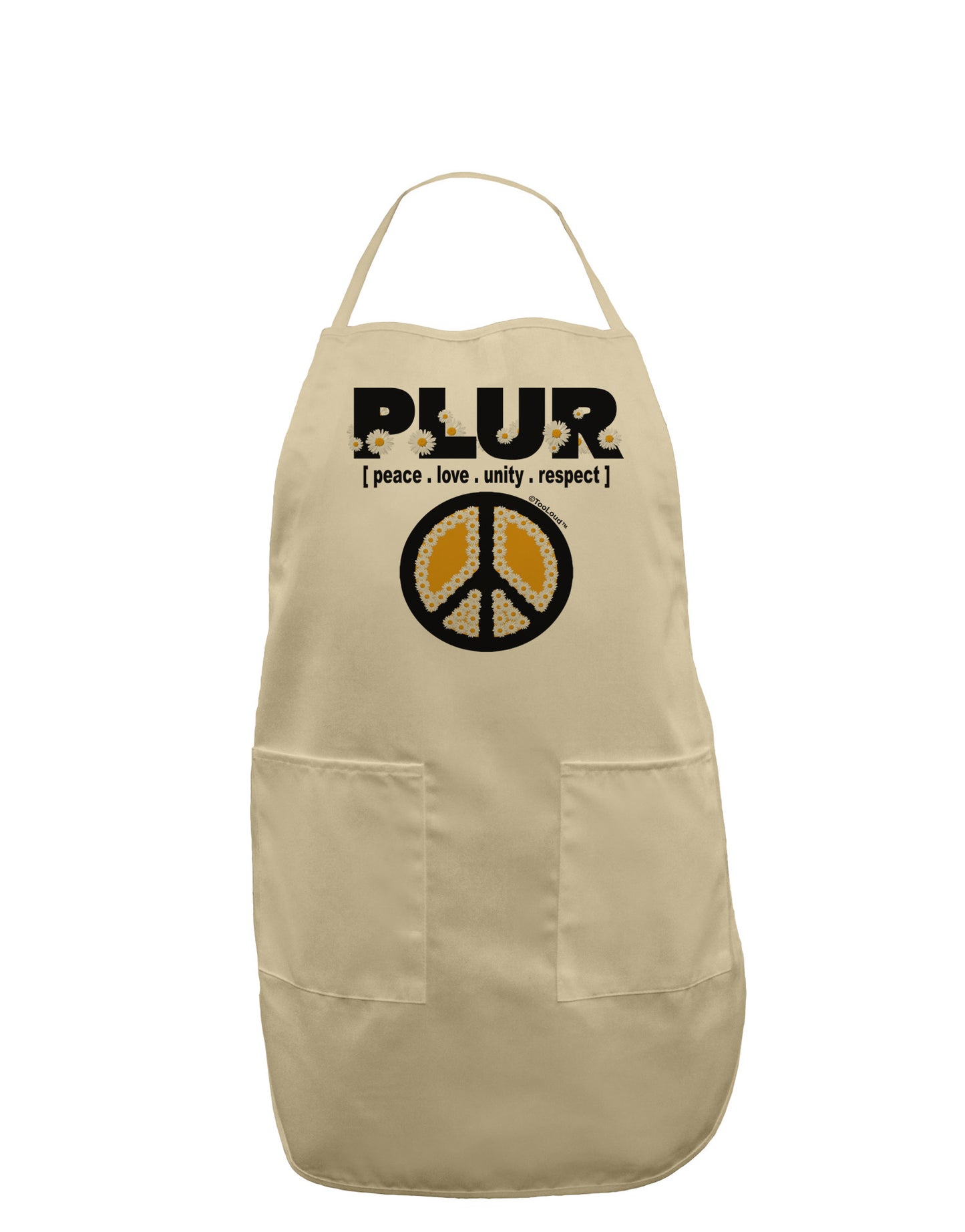 PLUR Daisies Adult Apron-Bib Apron-TooLoud-Stone-One-Size-Davson Sales