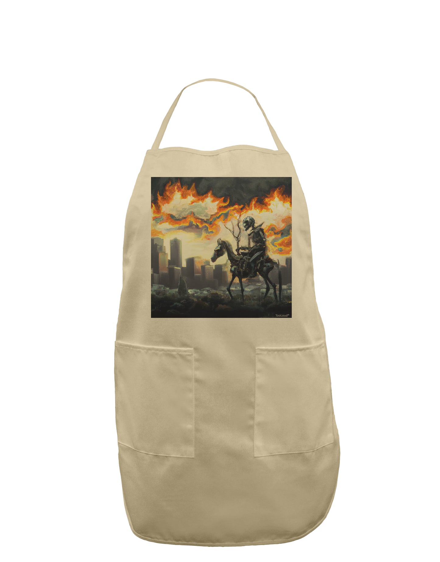 Grimm Reaper Halloween Design Adult Apron-Mens-Aprons-TooLoud-Stone-One-Size-Davson Sales
