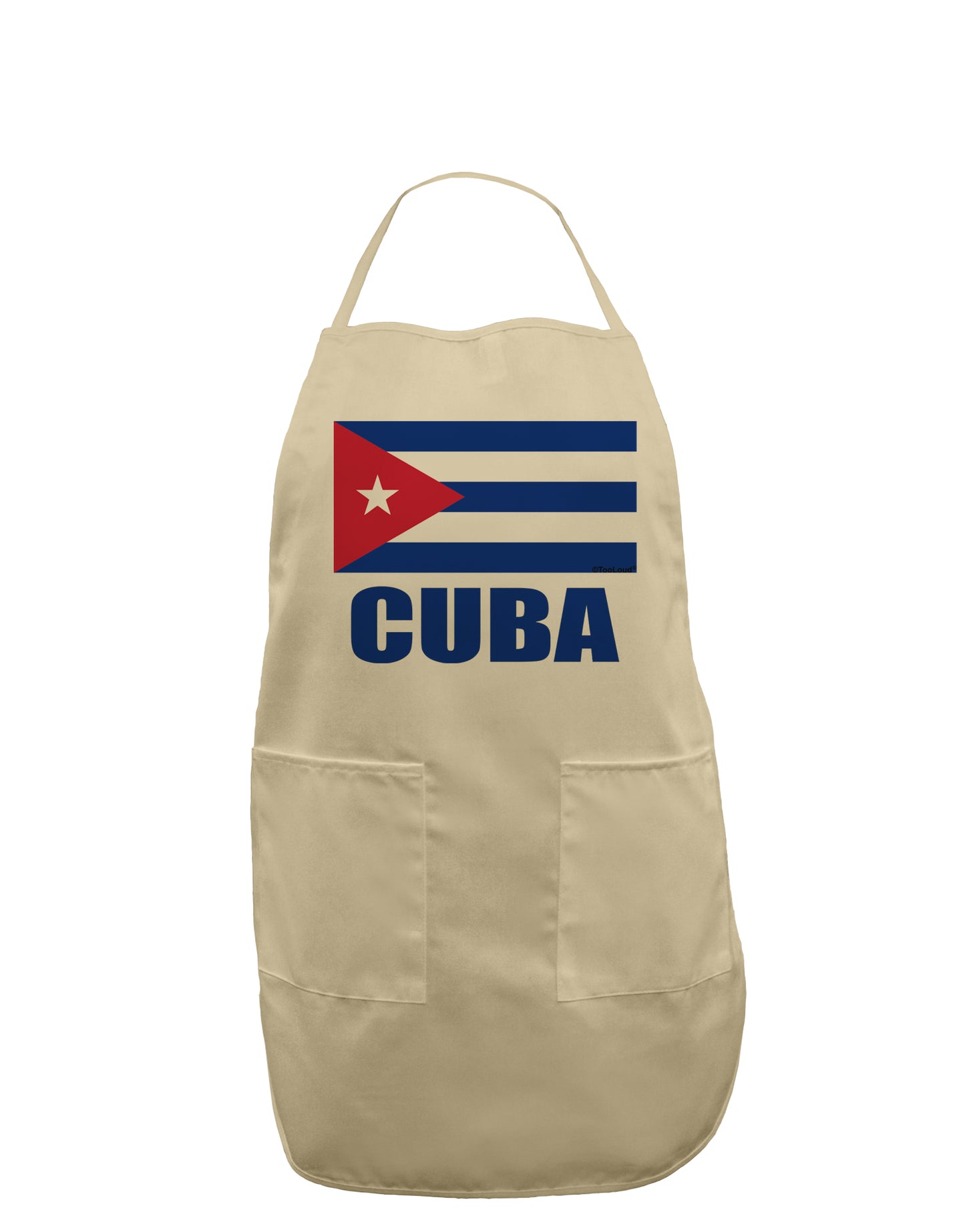 Cuba Flag Cuban Pride Adult Apron by TooLoud-Bib Apron-TooLoud-Stone-One-Size-Davson Sales