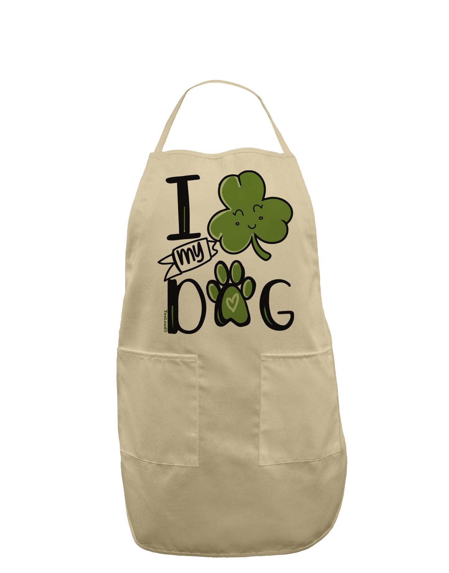 I Shamrock my Dog Adult Apron-Bib Apron-TooLoud-Stone-One-Size-Davson Sales