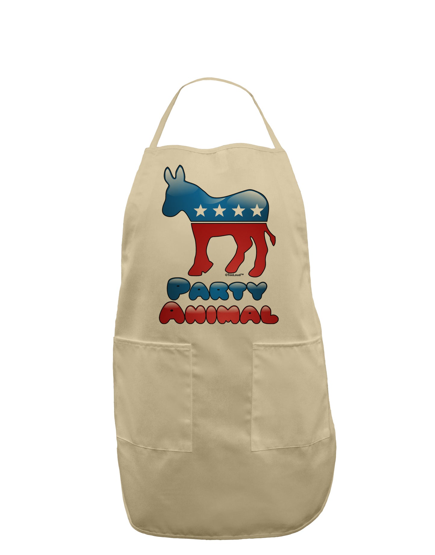 Democrat Party Animal Adult Apron-Bib Apron-TooLoud-Stone-One-Size-Davson Sales