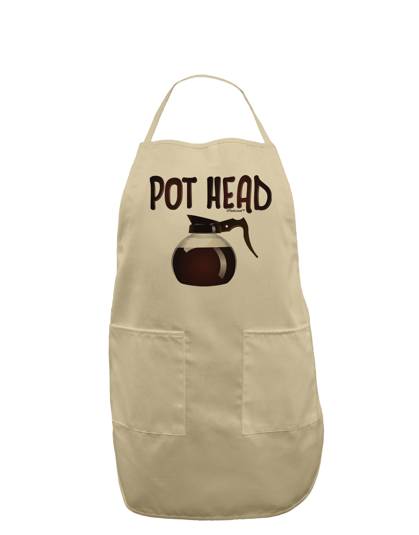 Pot Head - Coffee Adult Apron-Bib Apron-TooLoud-Stone-One-Size-Davson Sales