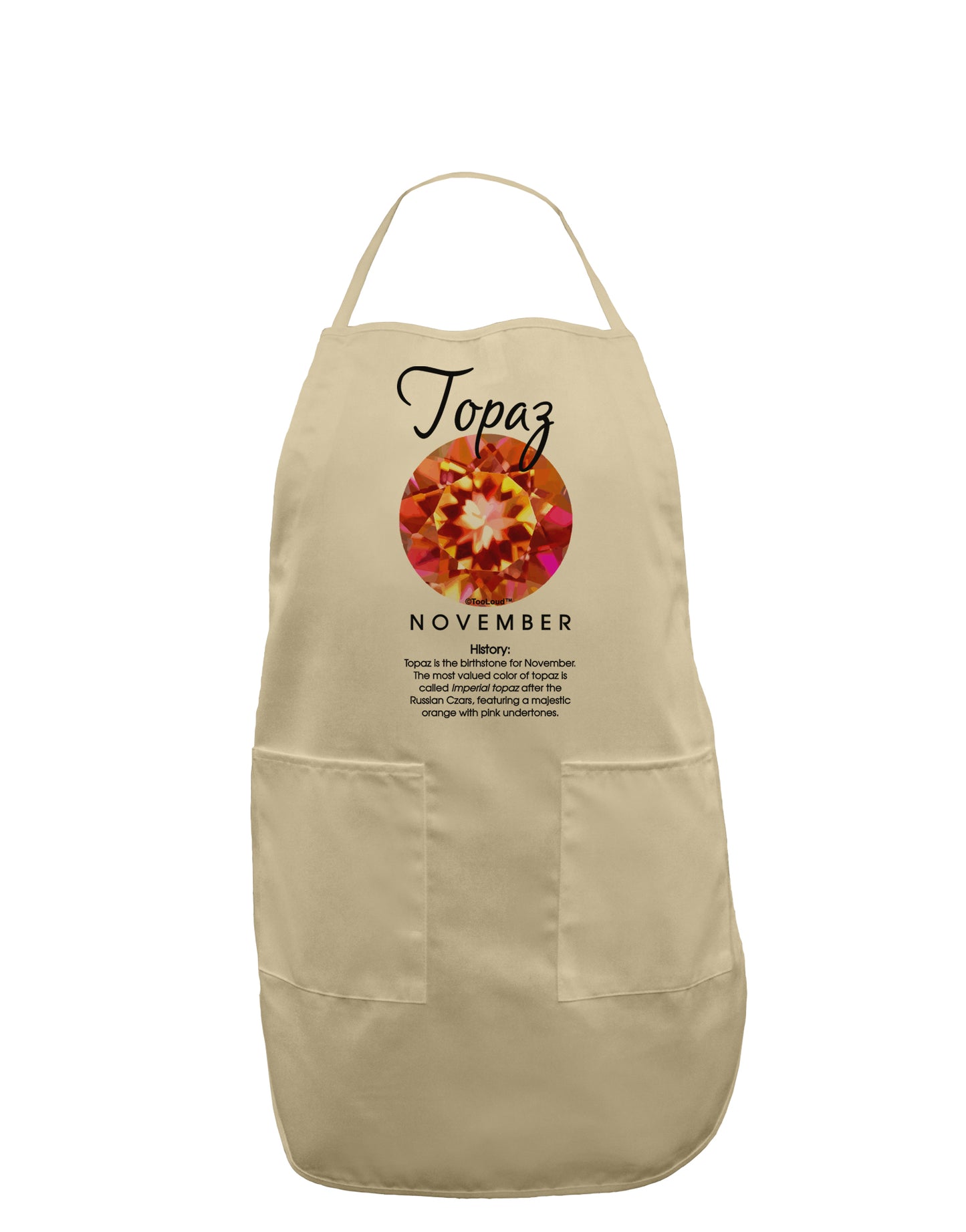 Birthstone Topaz Adult Apron by TooLoud-Bib Apron-TooLoud-Stone-One-Size-Davson Sales