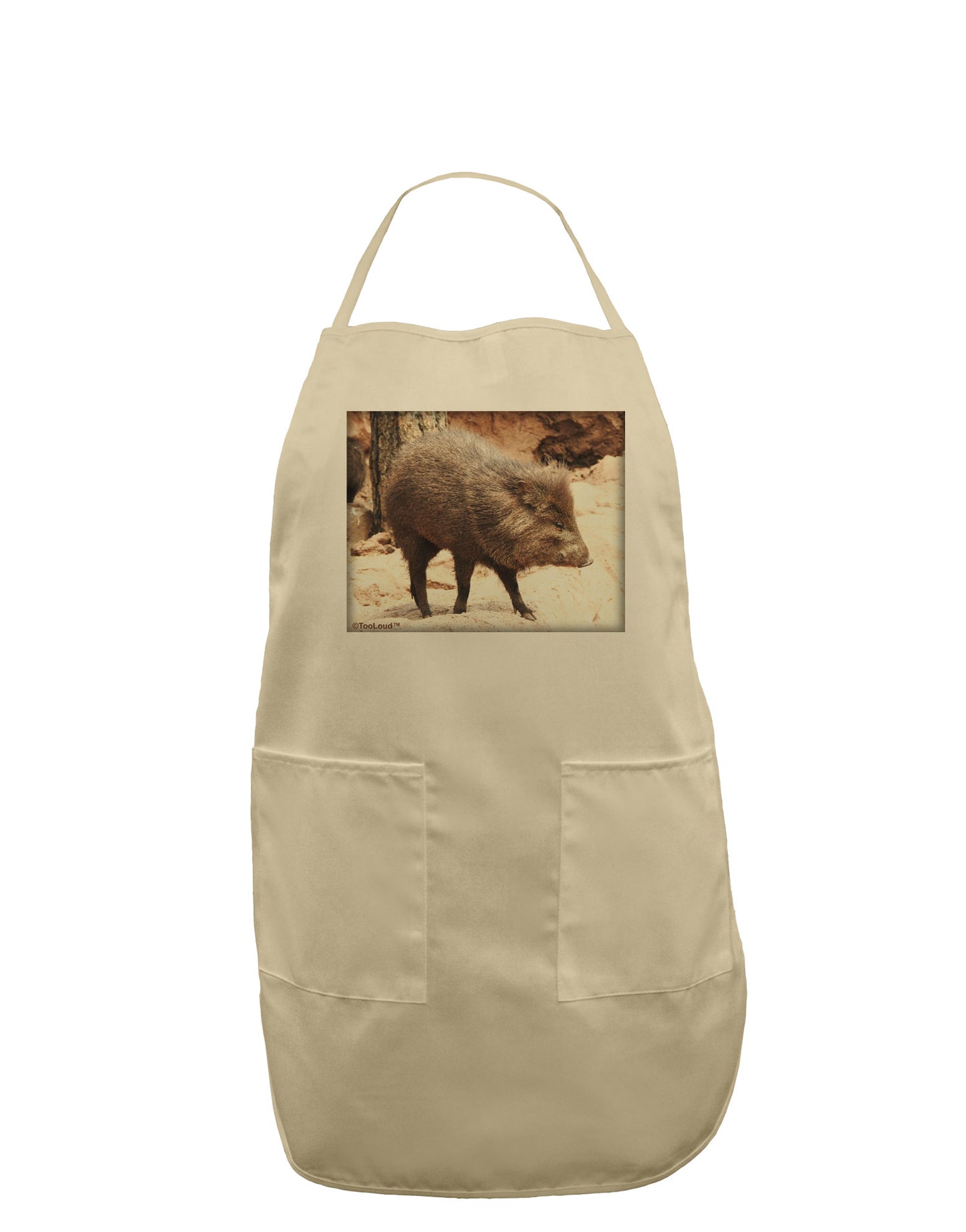 Little Javelina Adult Apron-Bib Apron-TooLoud-Stone-One-Size-Davson Sales