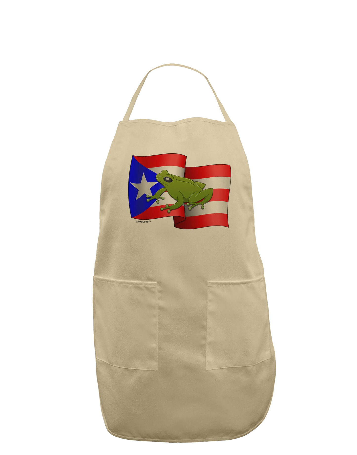 Puerto Rico Coqui Adult Apron-Bib Apron-TooLoud-Stone-One-Size-Davson Sales