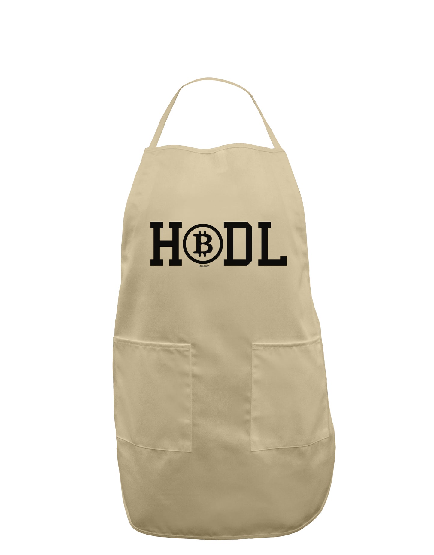 HODL Bitcoin Adult Apron-Bib Apron-TooLoud-Stone-One-Size-Davson Sales