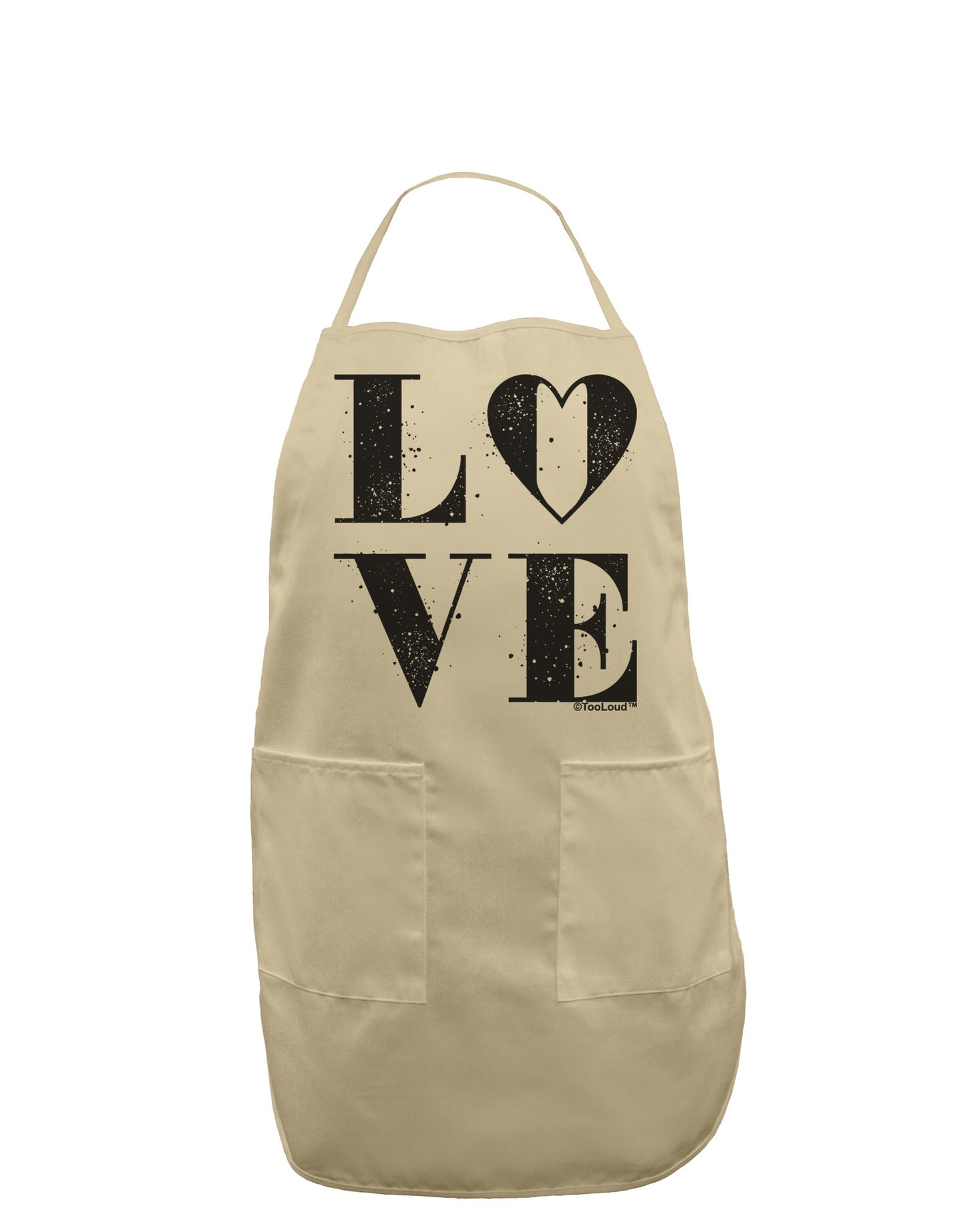 Love Splatter Adult Apron-Bib Apron-TooLoud-Stone-One-Size-Davson Sales
