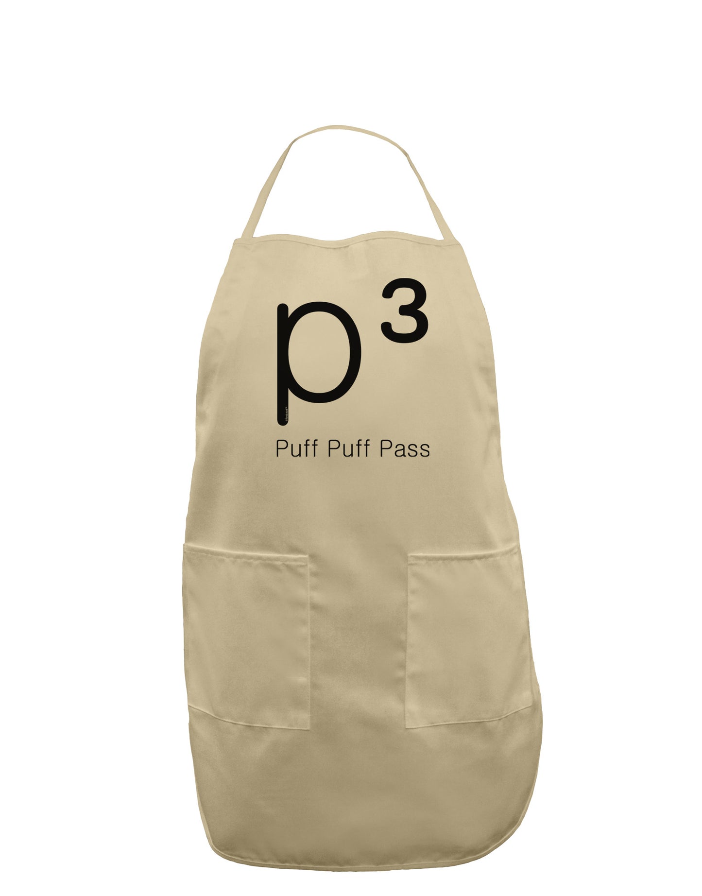 P� - Puff Puff Pass - Smoking Etiquette Adult Apron-Bib Apron-TooLoud-Stone-One-Size-Davson Sales