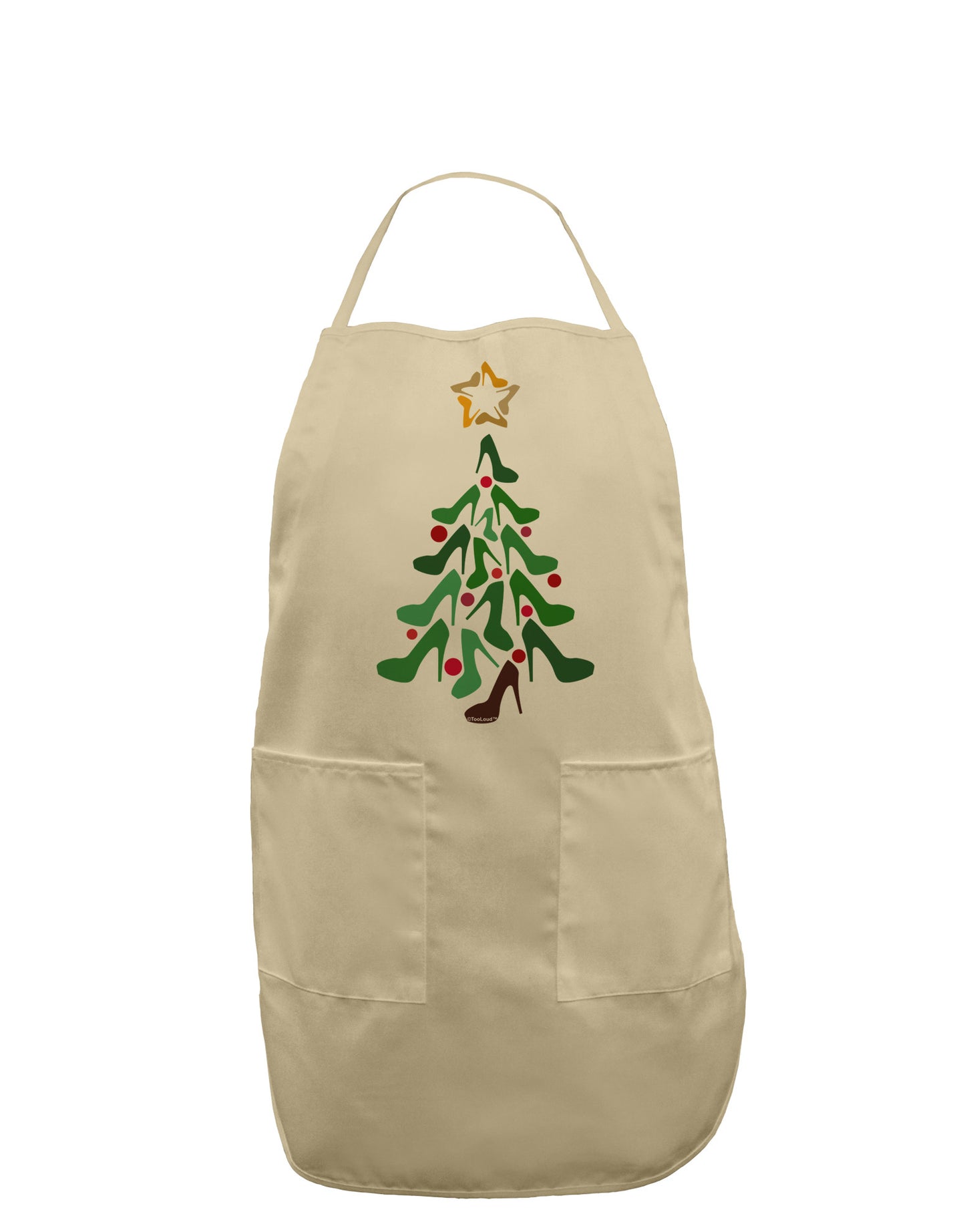 High Heels Shoes Christmas Tree Adult Apron-Bib Apron-TooLoud-Stone-One-Size-Davson Sales