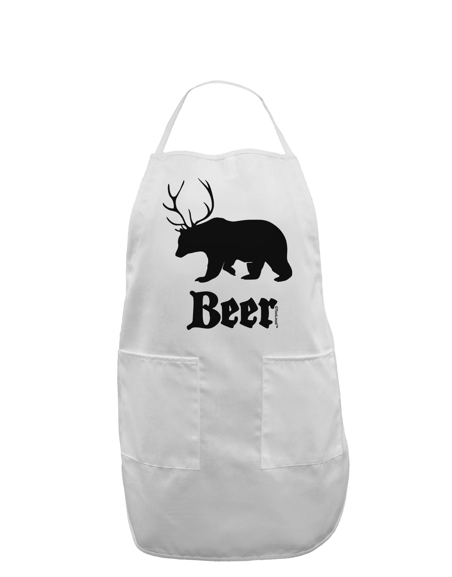 Beer Animal Adult Apron-Bib Apron-TooLoud-White-One-Size-Davson Sales