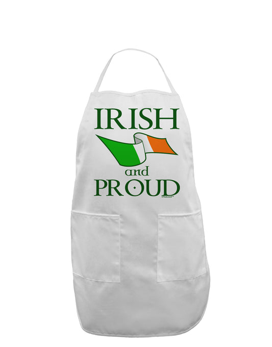 Irish and Proud Adult Apron-Bib Apron-TooLoud-White-One-Size-Davson Sales