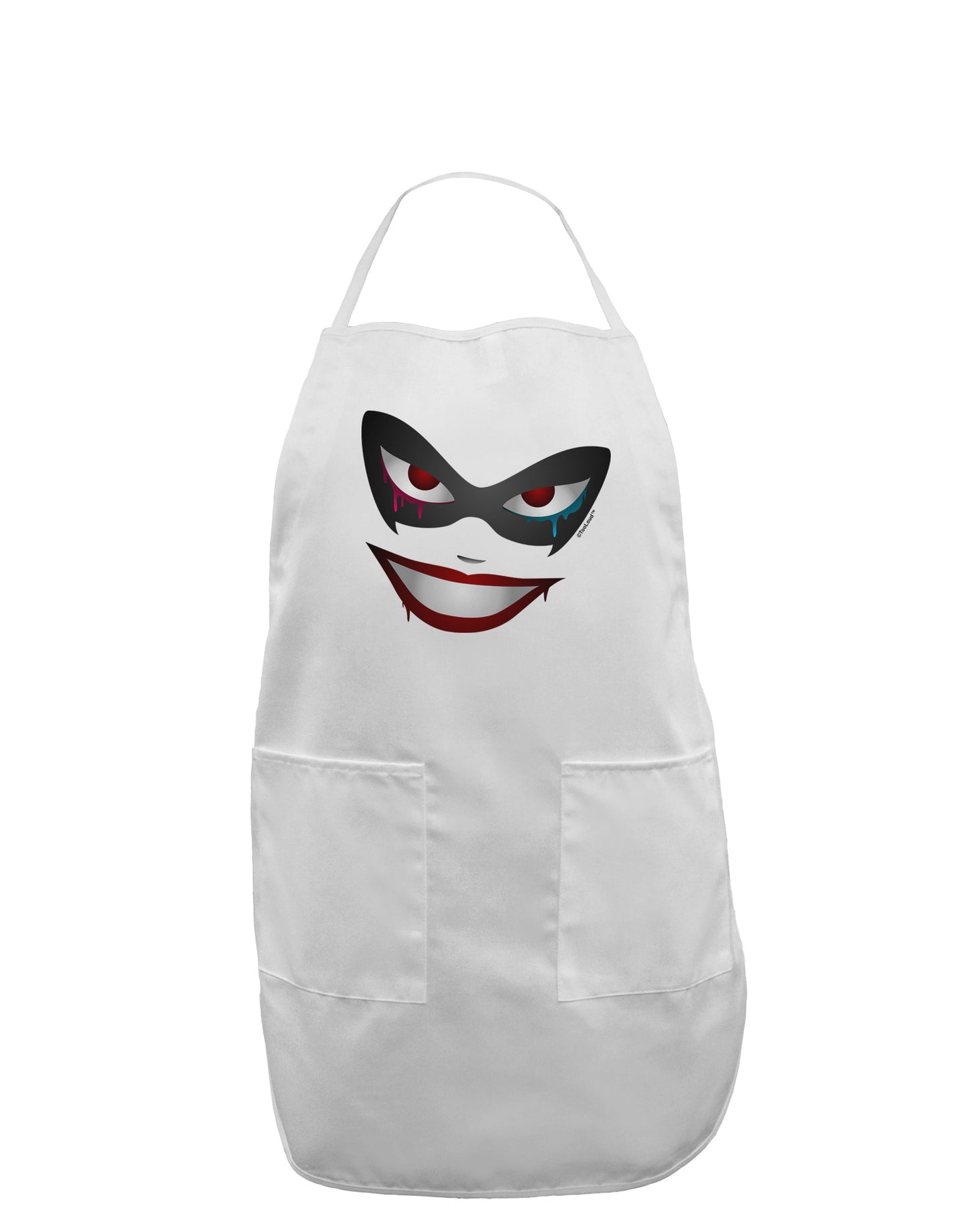 Lil Monster Mask Adult Apron-Bib Apron-TooLoud-White-One-Size-Davson Sales