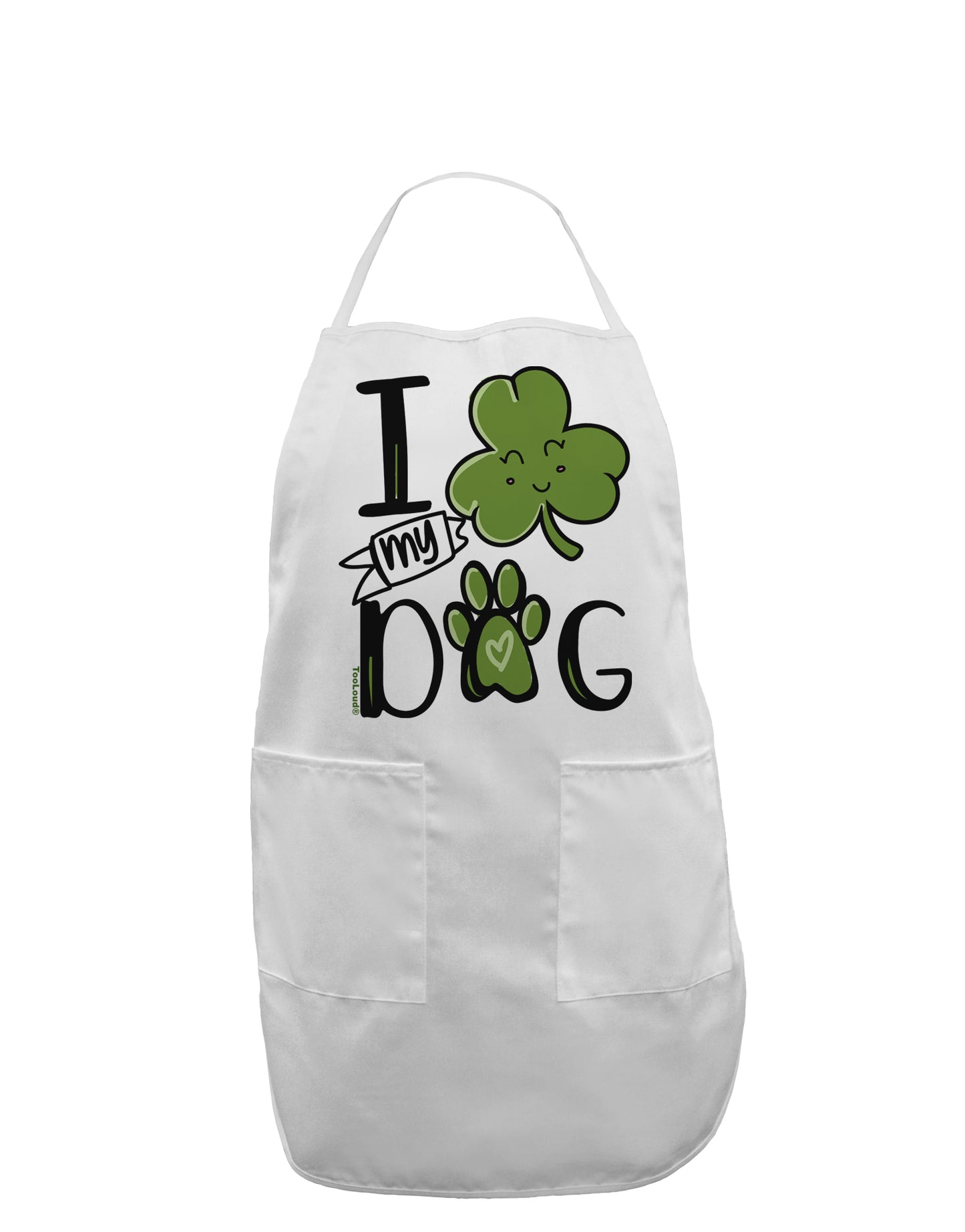 I Shamrock my Dog Adult Apron-Bib Apron-TooLoud-White-One-Size-Davson Sales