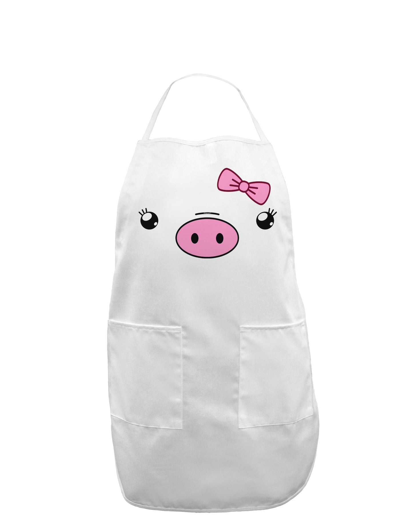 Kyu-T Face - Oinkette Cute Girl Piglet Adult Apron-Bib Apron-TooLoud-White-One-Size-Davson Sales