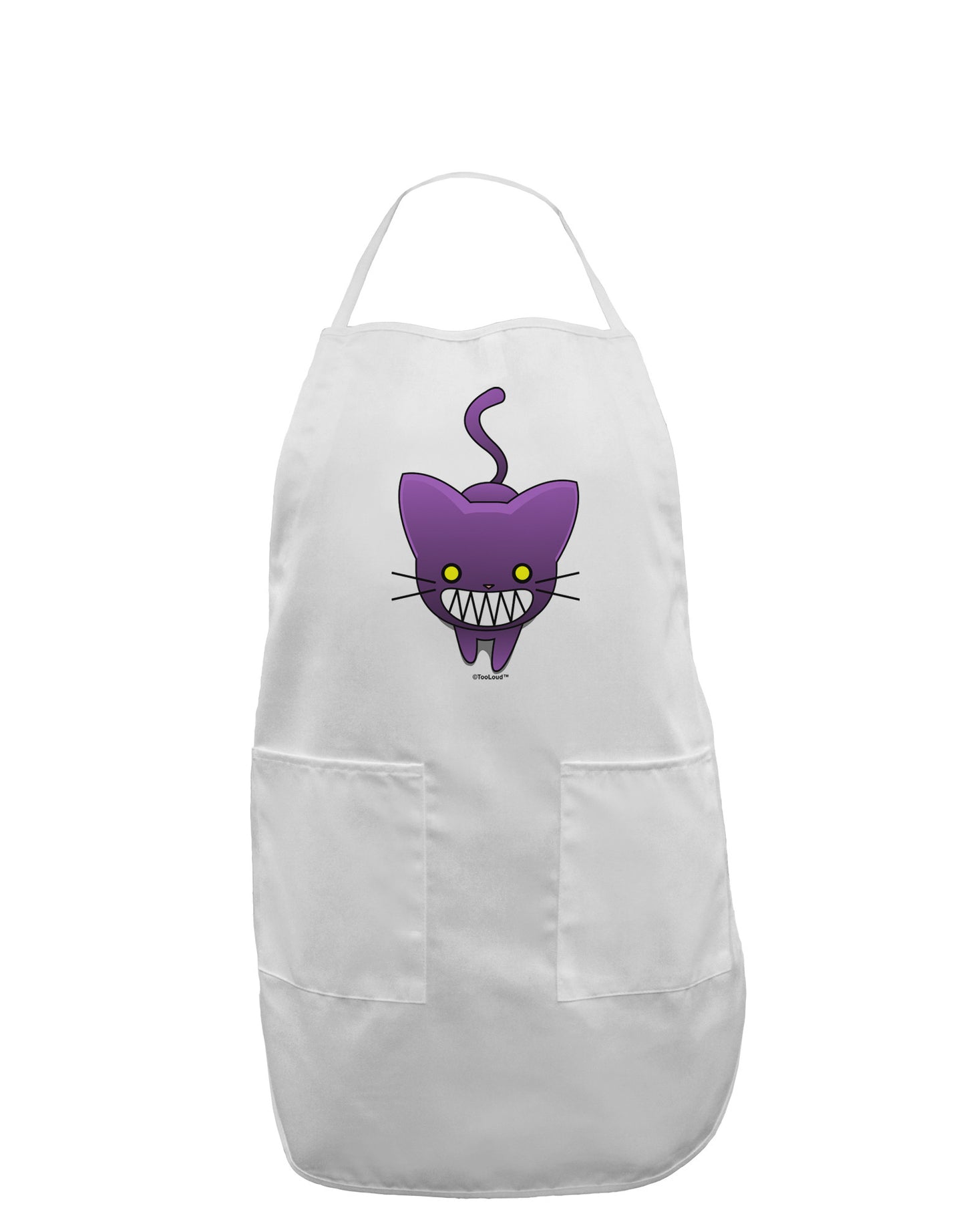 Evil Kitty Adult Apron-Bib Apron-TooLoud-White-One-Size-Davson Sales