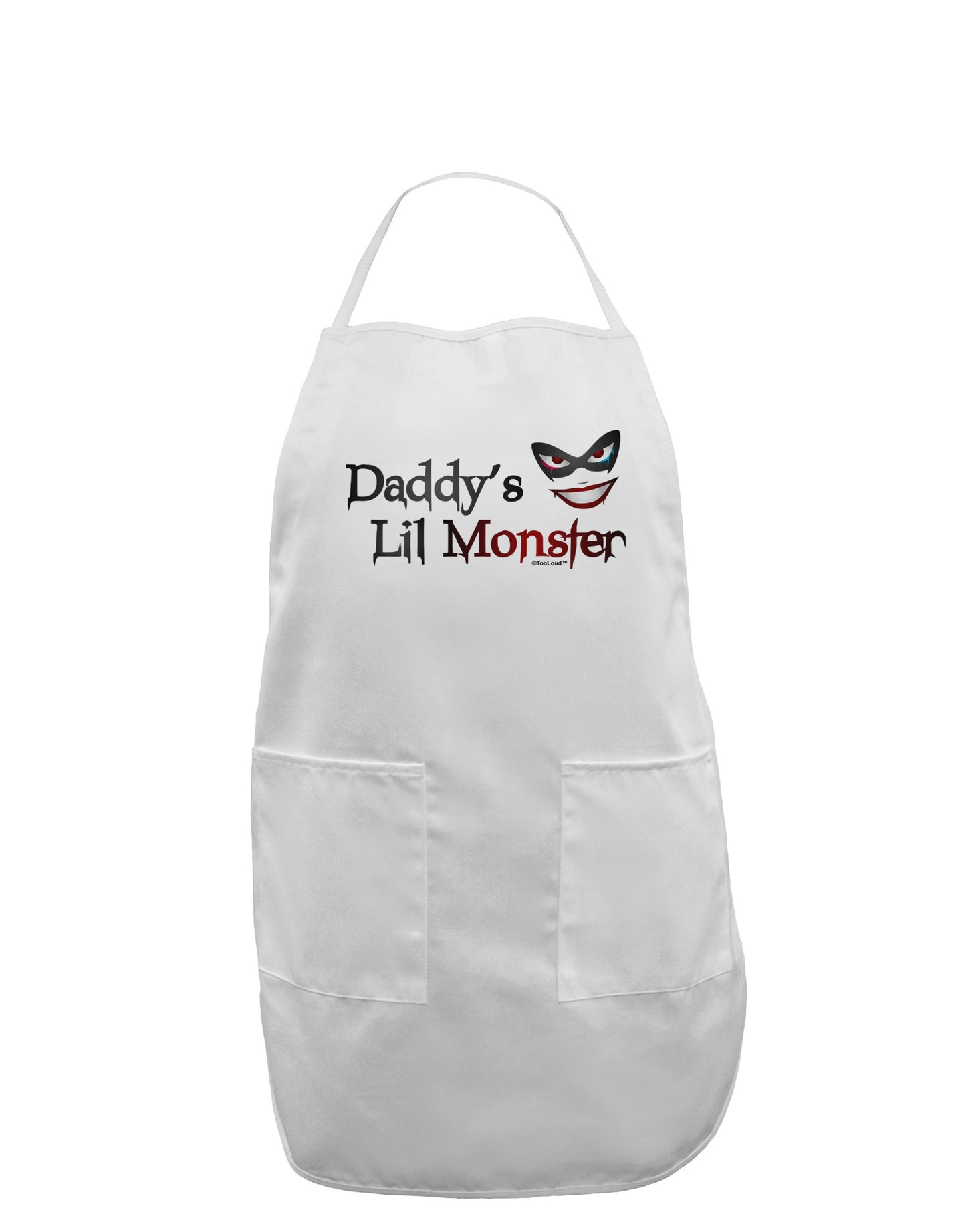 Daddys Lil Monster Adult Apron-Bib Apron-TooLoud-White-One-Size-Davson Sales
