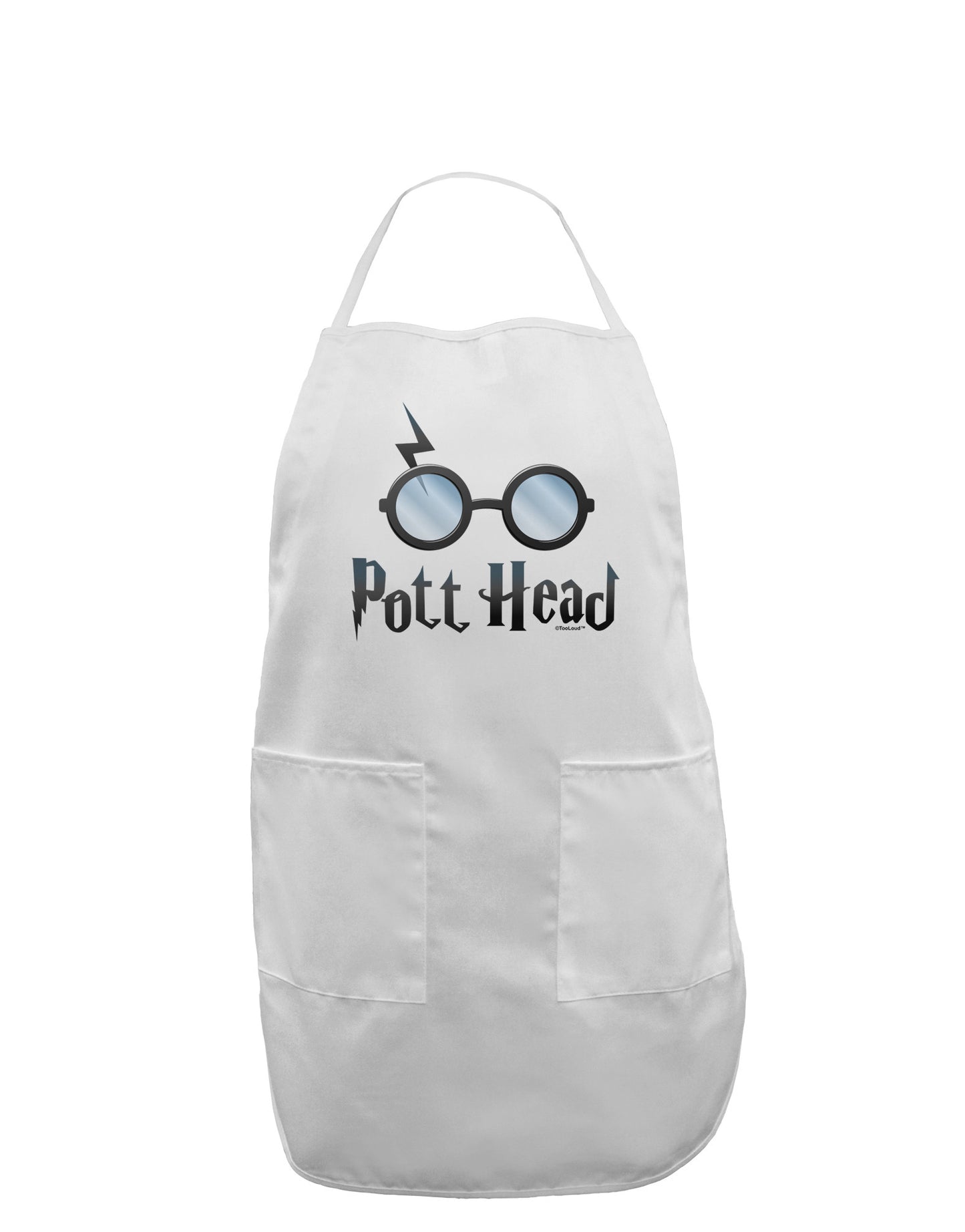Pott Head Magic Glasses Adult Apron-Bib Apron-TooLoud-White-One-Size-Davson Sales
