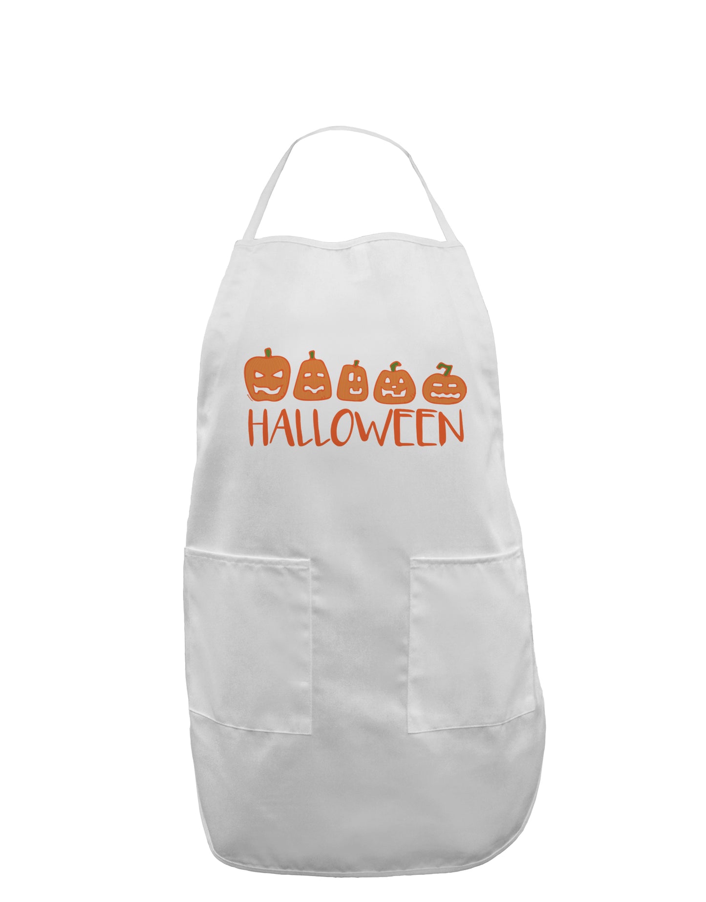 Halloween Pumpkins Adult Apron-Bib Apron-TooLoud-White-One-Size-Davson Sales