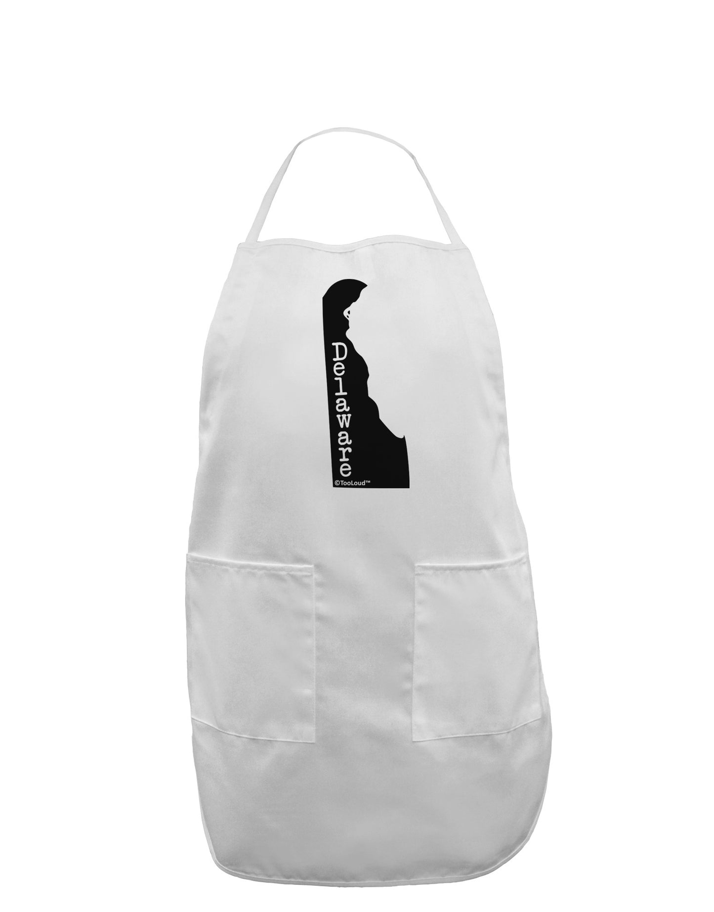 Delaware - United States Shape Adult Apron by TooLoud-Bib Apron-TooLoud-White-One-Size-Davson Sales