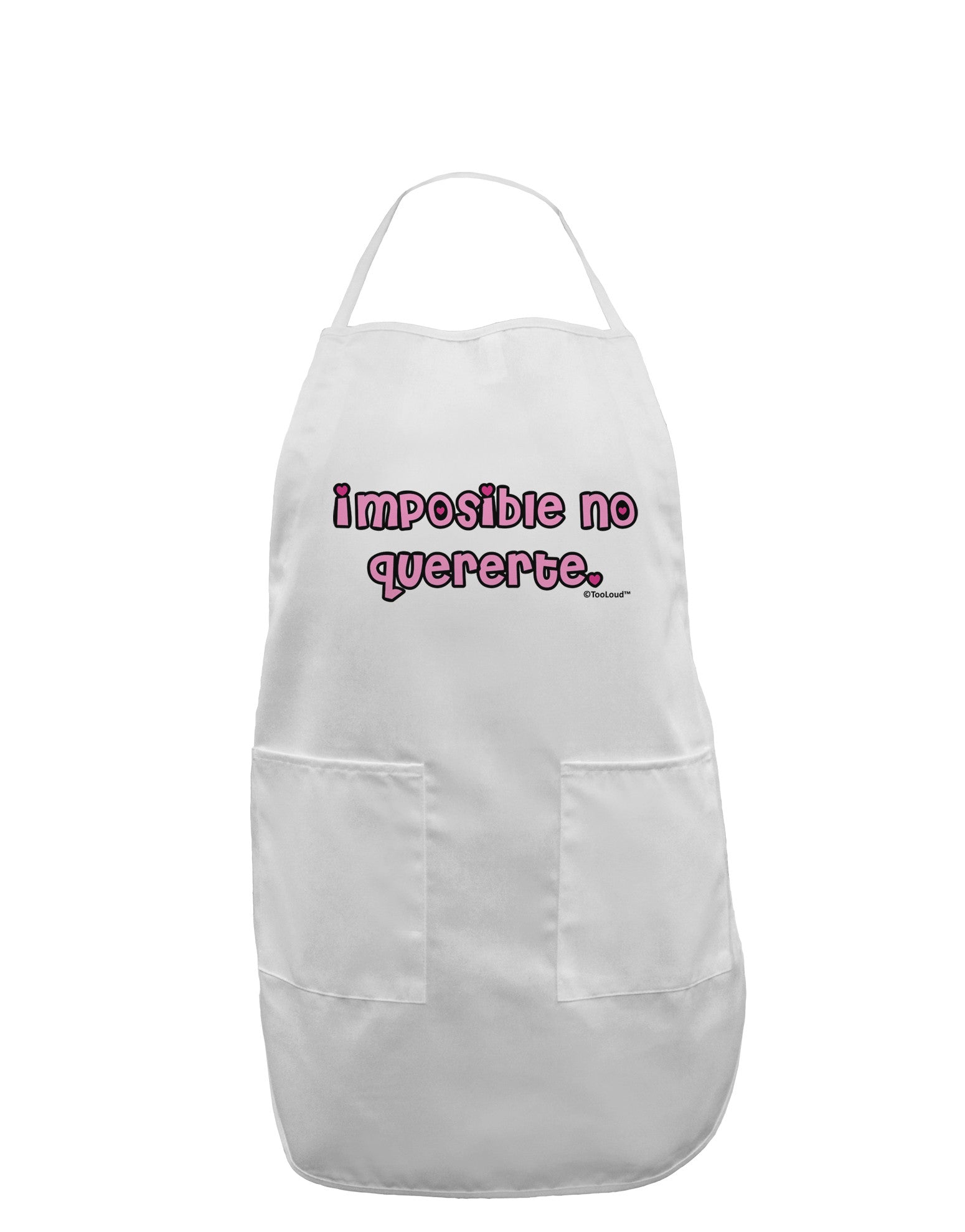 Imposible No Quererte Adult Apron by TooLoud-Bib Apron-TooLoud-White-One-Size-Davson Sales