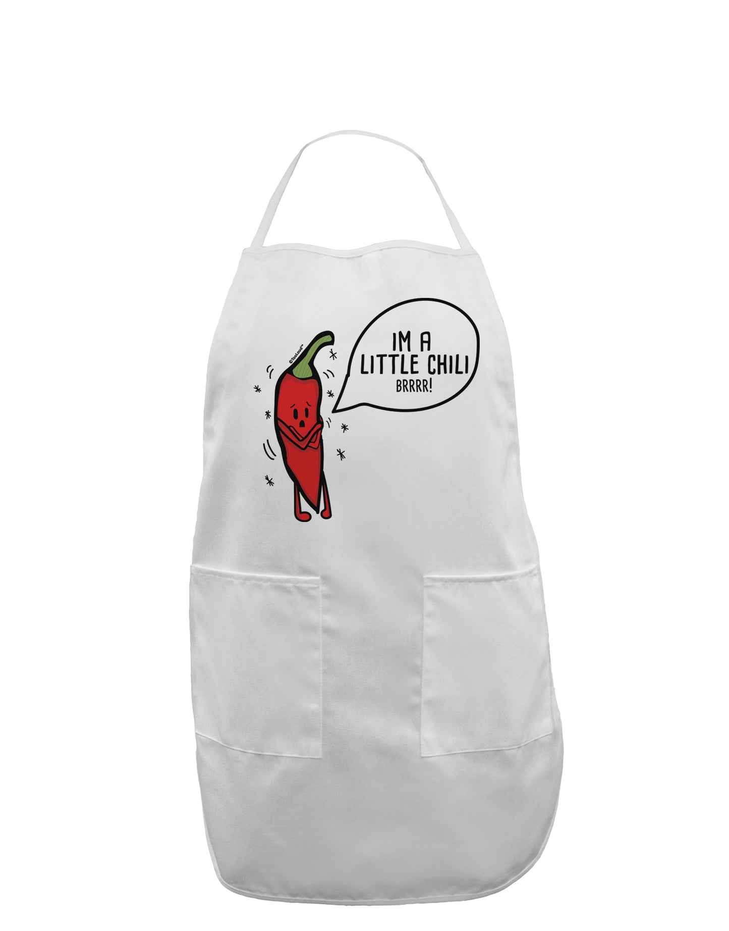 I'm a Little Chilli Adult Apron-Bib Apron-TooLoud-White-One-Size-Davson Sales