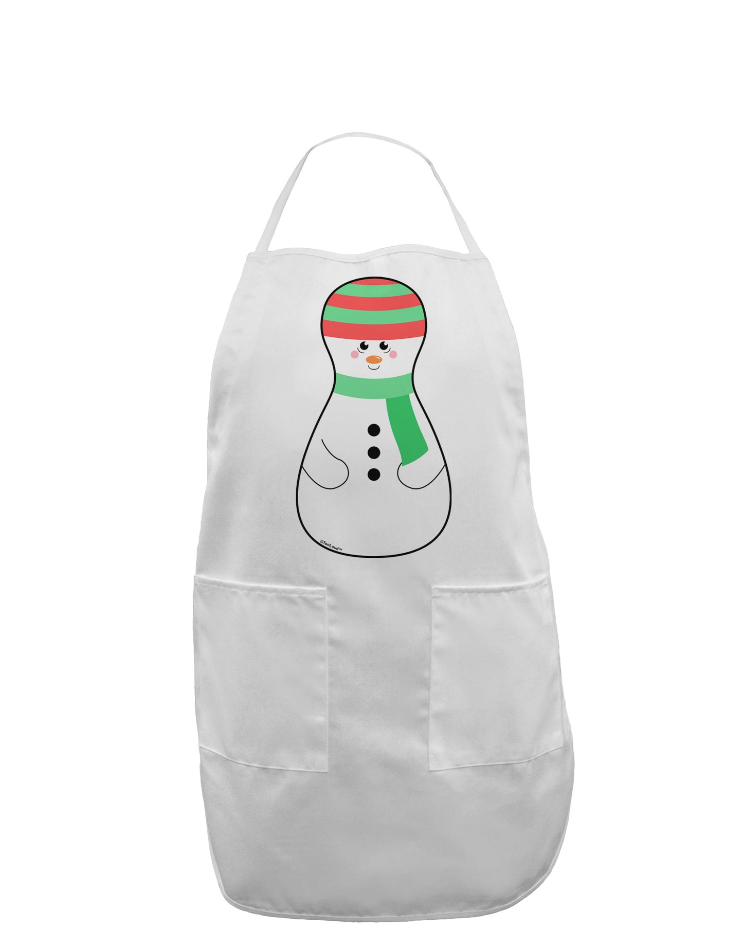 Cute Snowman Matryoshka Nesting Doll - Christmas Adult Apron-Bib Apron-TooLoud-White-One-Size-Davson Sales